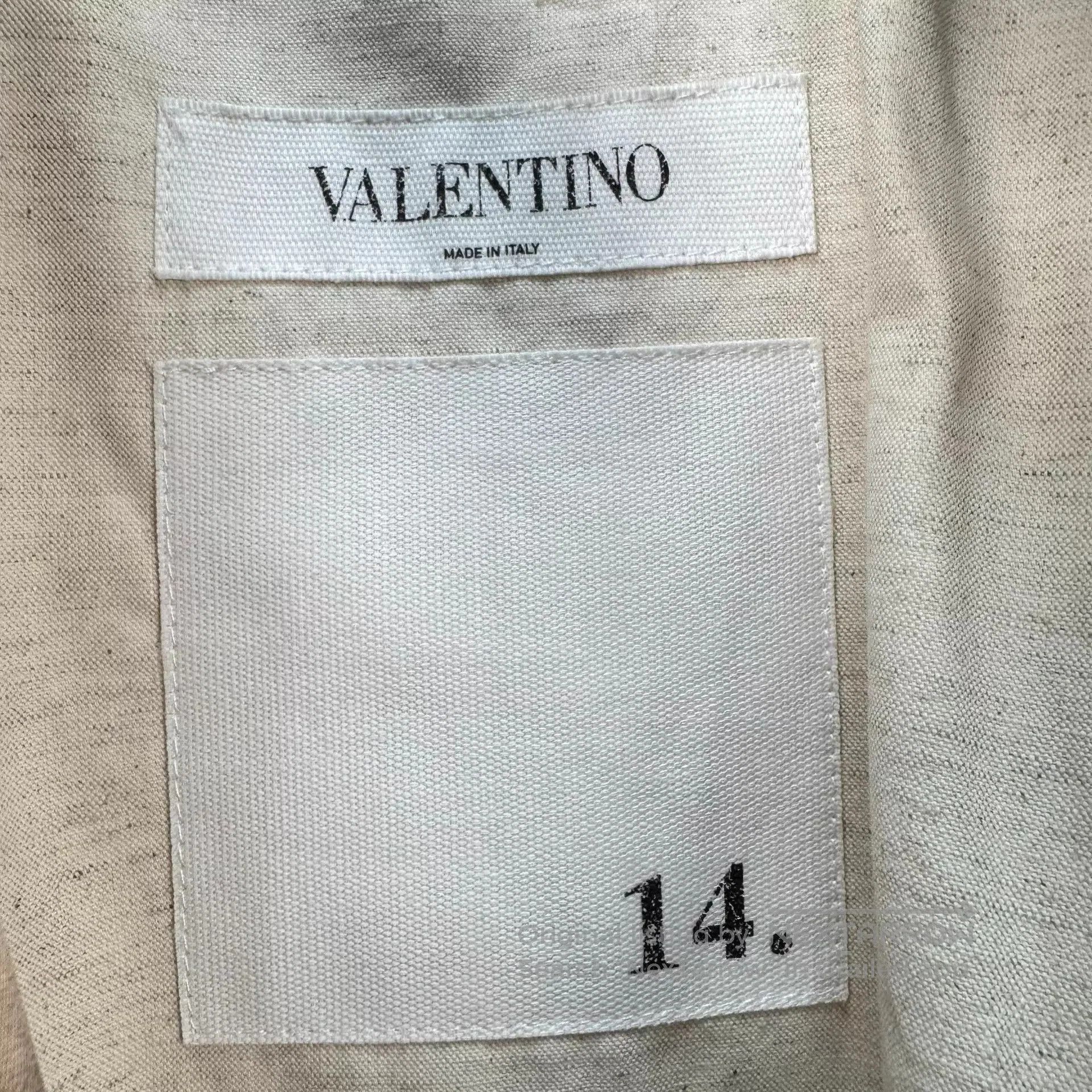 Valentino Beige Studded Bomber Jacket with Ribbed Trim. Size US XS / EU 42 / 0 - 5 Thumbnail