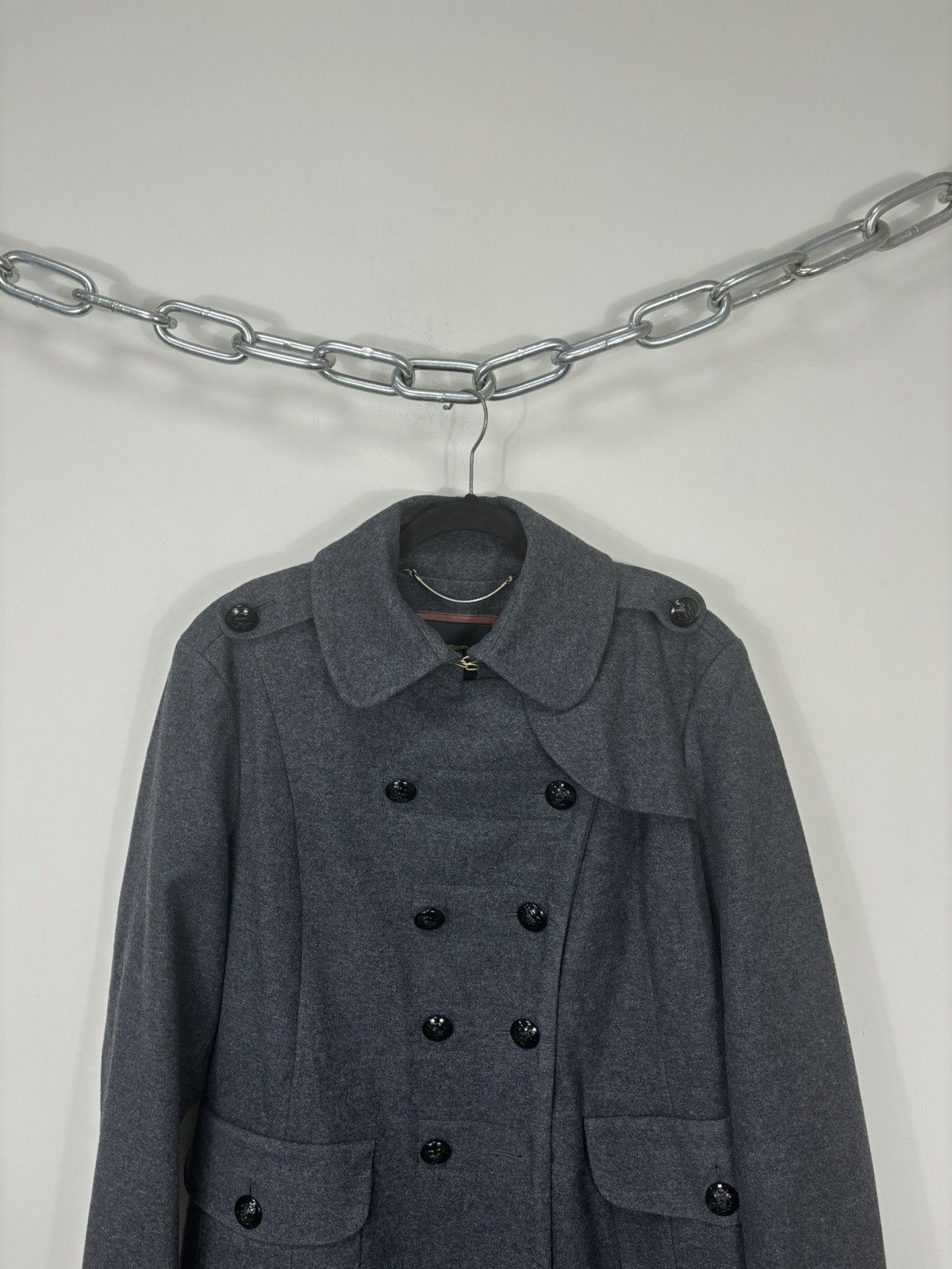 Burberry Thomas Burberry Women’s Double Breasted Wool Cashmere Coat Size M / US 6-8 / IT 42-44 - 4 Thumbnail