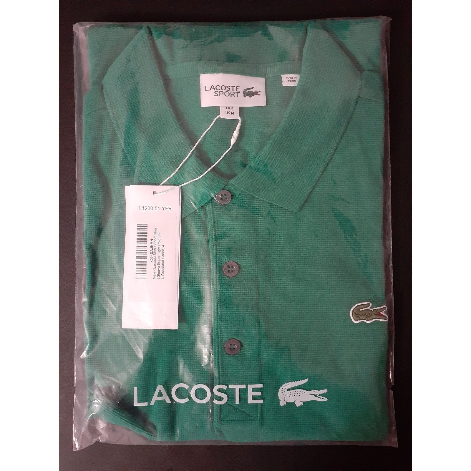 Lacoste Lacoste Mens Sport Short Sleeve Super Light Polo Green M Size US M / EU 48-50 / 2 - 2 Thumbnail