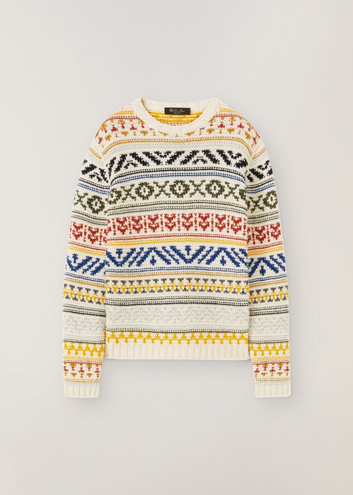 image of Loro Piana O1Loc1C0124 Roundneck Sweater In Multicolor, Women's (Size Large)