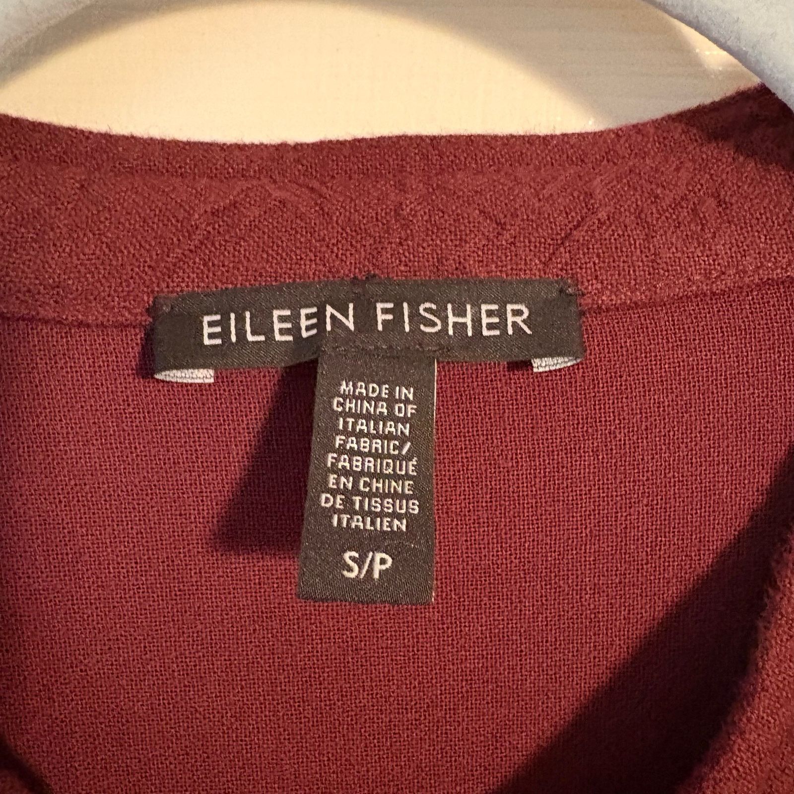 Eileen Fisher Eileen Fisher Organic Cotton Textured Jacket Burgundy Small Size S / US 4 / IT 40 - 7 Thumbnail