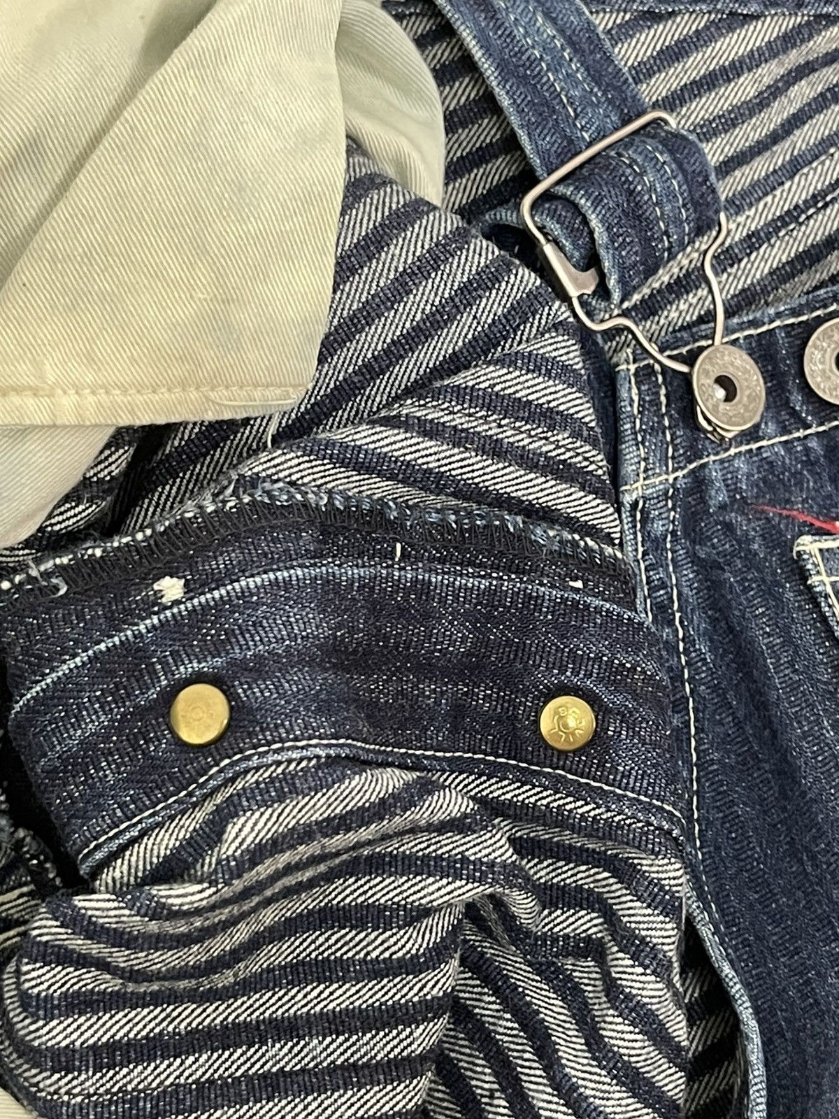 Evisu Rare Vtg 90s Evisu Overalls Denim Workwear 2🟦5 Size US 35 - 20 Thumbnail