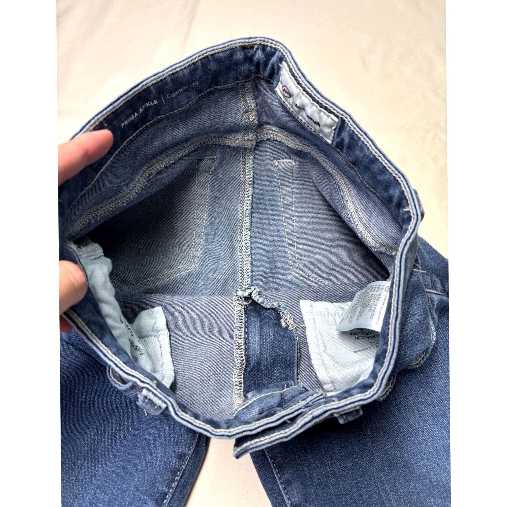 Vintage VINTAGE AG Adriano Goldschmied Prima Ankle Cigarette Leg Jeans Womens 25X28 Dark Wash Size 42" / US 20 - 4 Thumbnail