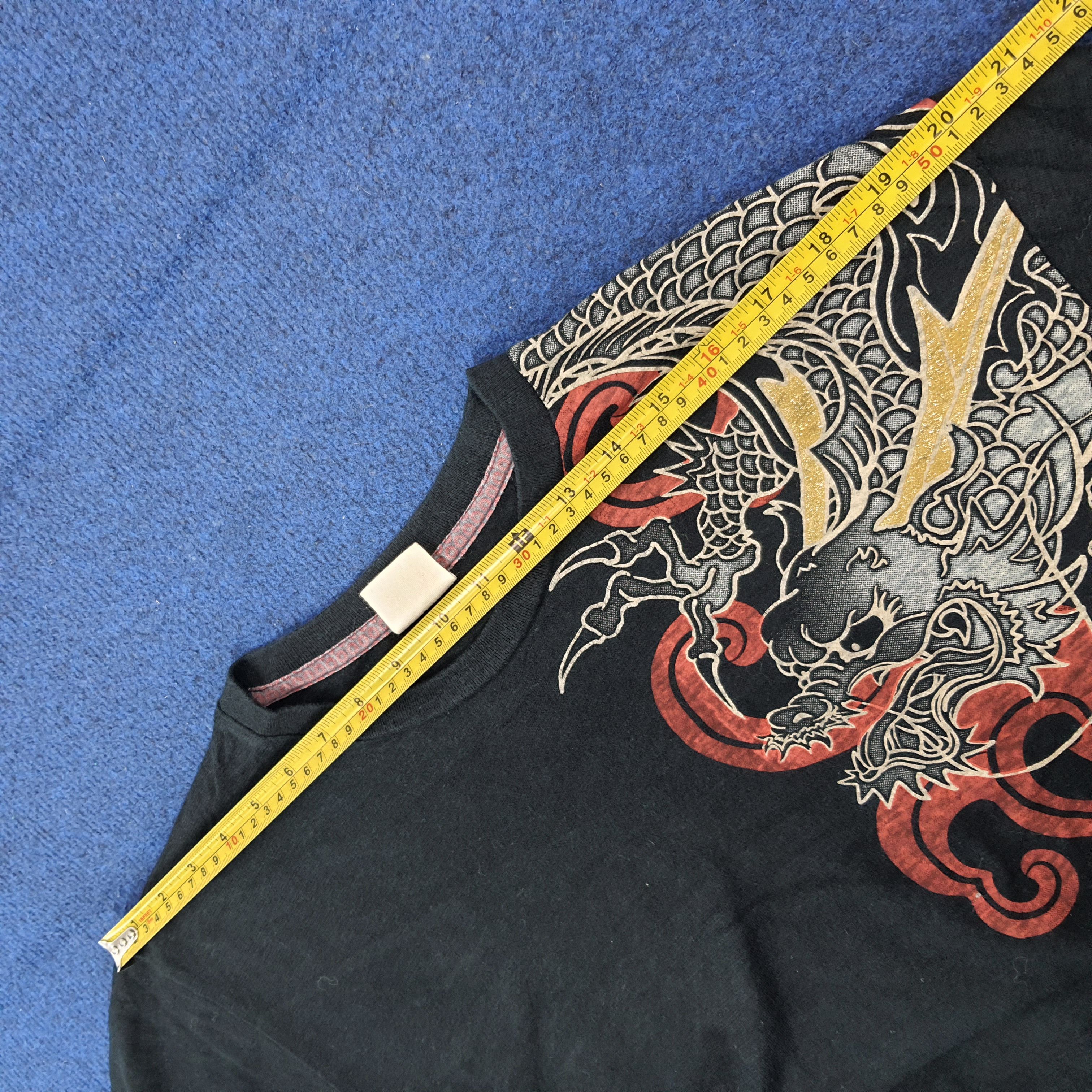 Japanese Brand Vintage Strange Heaven Dragon Tattoo Style Tshirt C276N14 Size US L / EU 52-54 / 3 - 9 Thumbnail