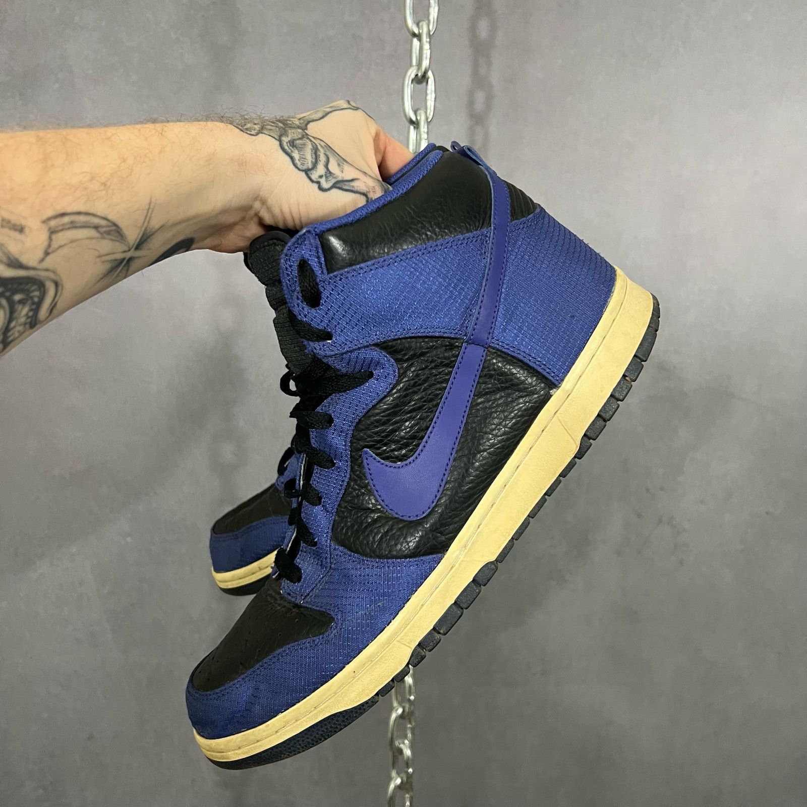Nike Nike Dunk High 2010 Black Wicked Purple Gold Men's Size 13 Size US 13 / EU 46 - 3 Thumbnail