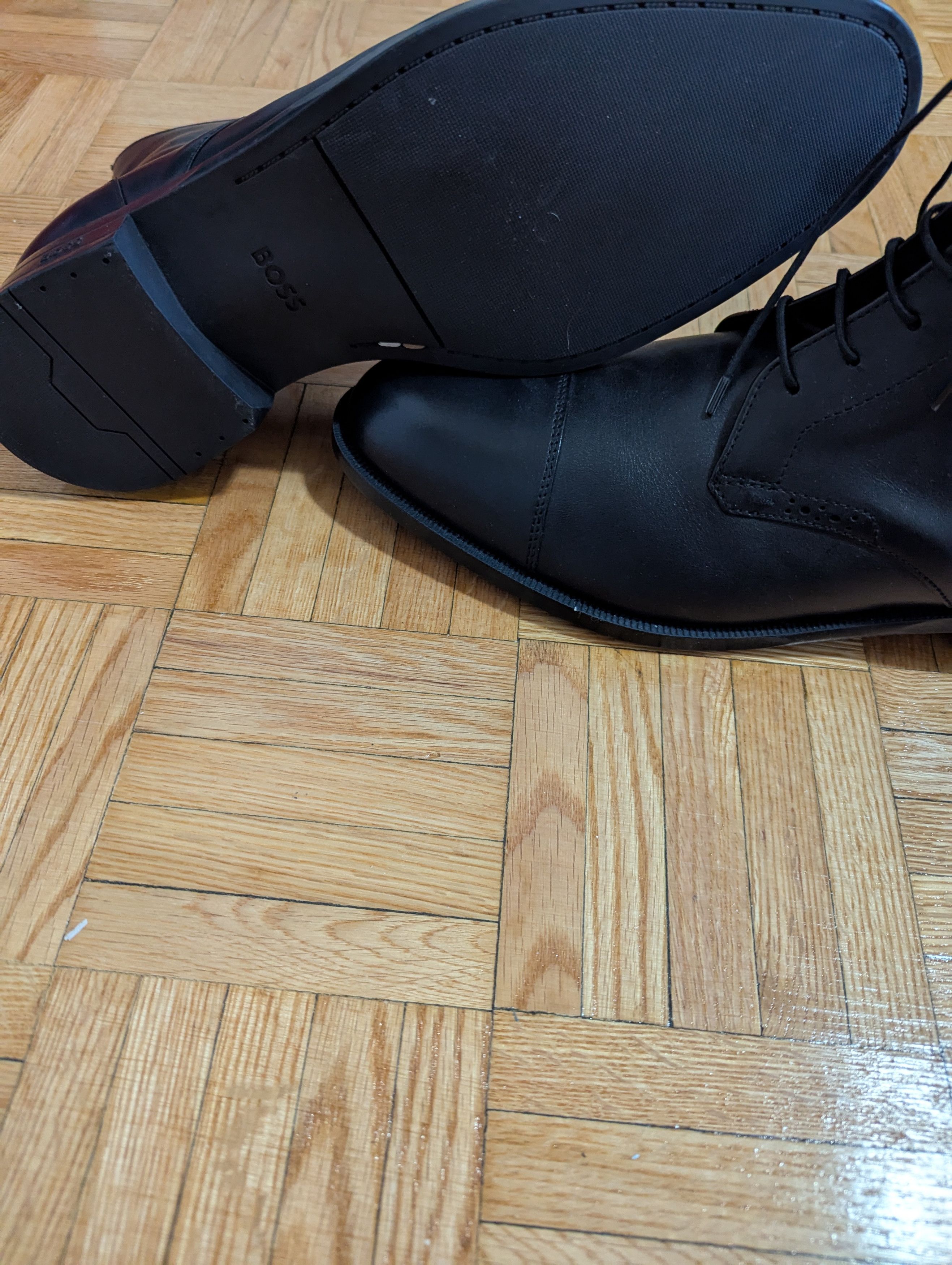Hugo Boss BOSS black leather lace-up boots Size US 11 / EU 44 - 6 Thumbnail