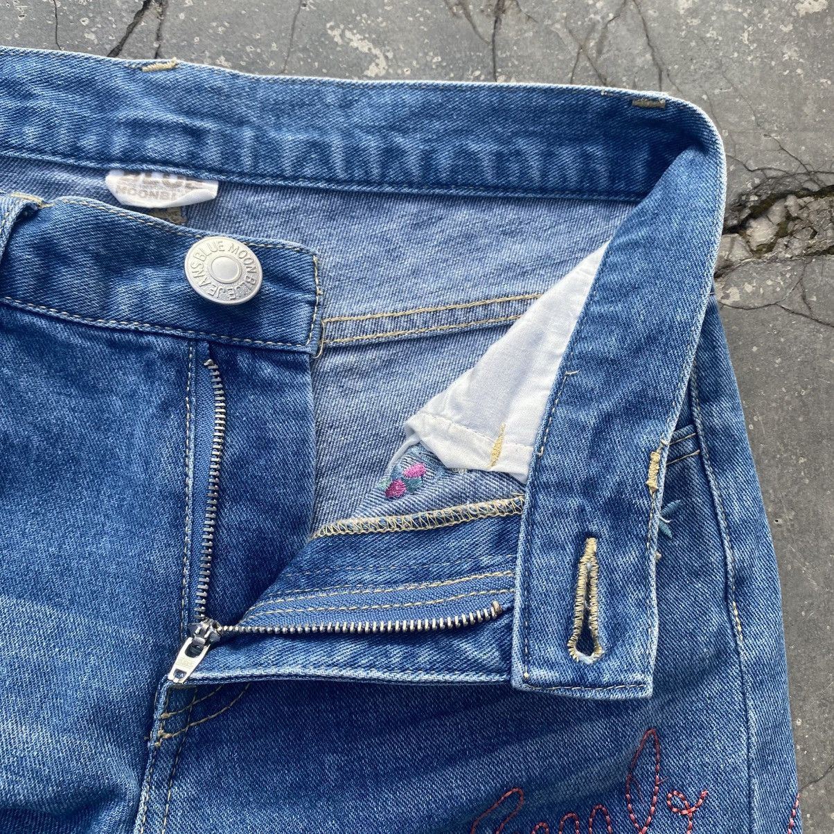 Angel Blue × Hysteric Glamour × Japanese Brand MOON BLUE Rainbow Flare Hippies Jeans Size US 29 - 5 Thumbnail