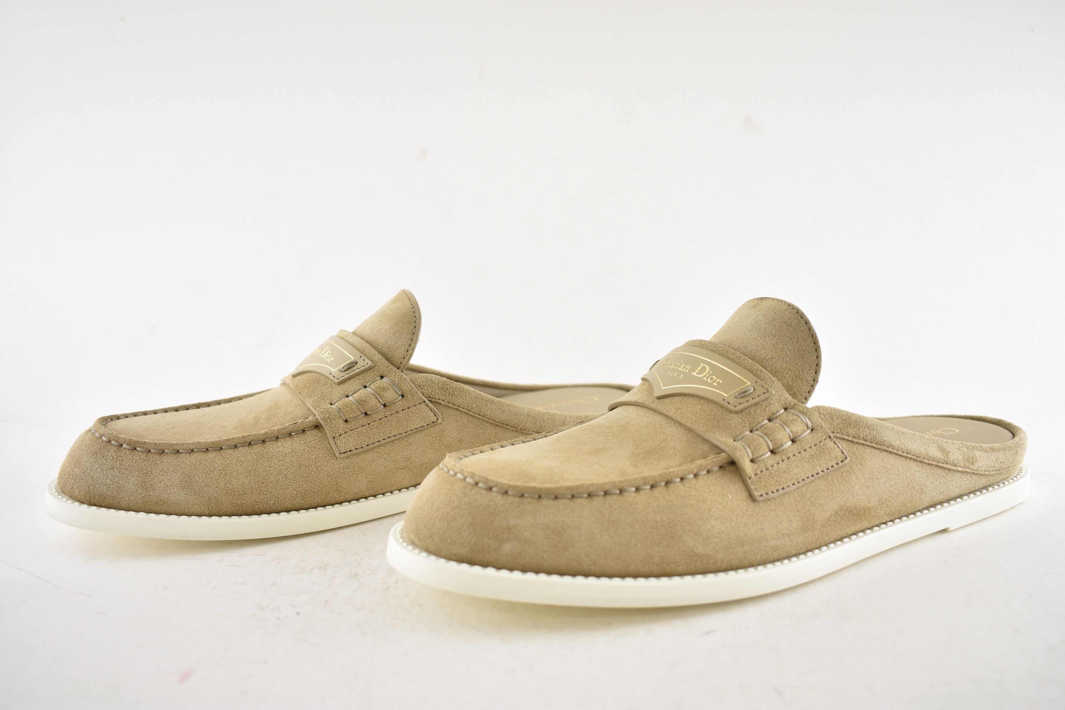 Dior Dior Boy Mule Corde Beige Suede Backless Logo Loafer Flat 42 Size US 12 / IT 42 - 15 Thumbnail