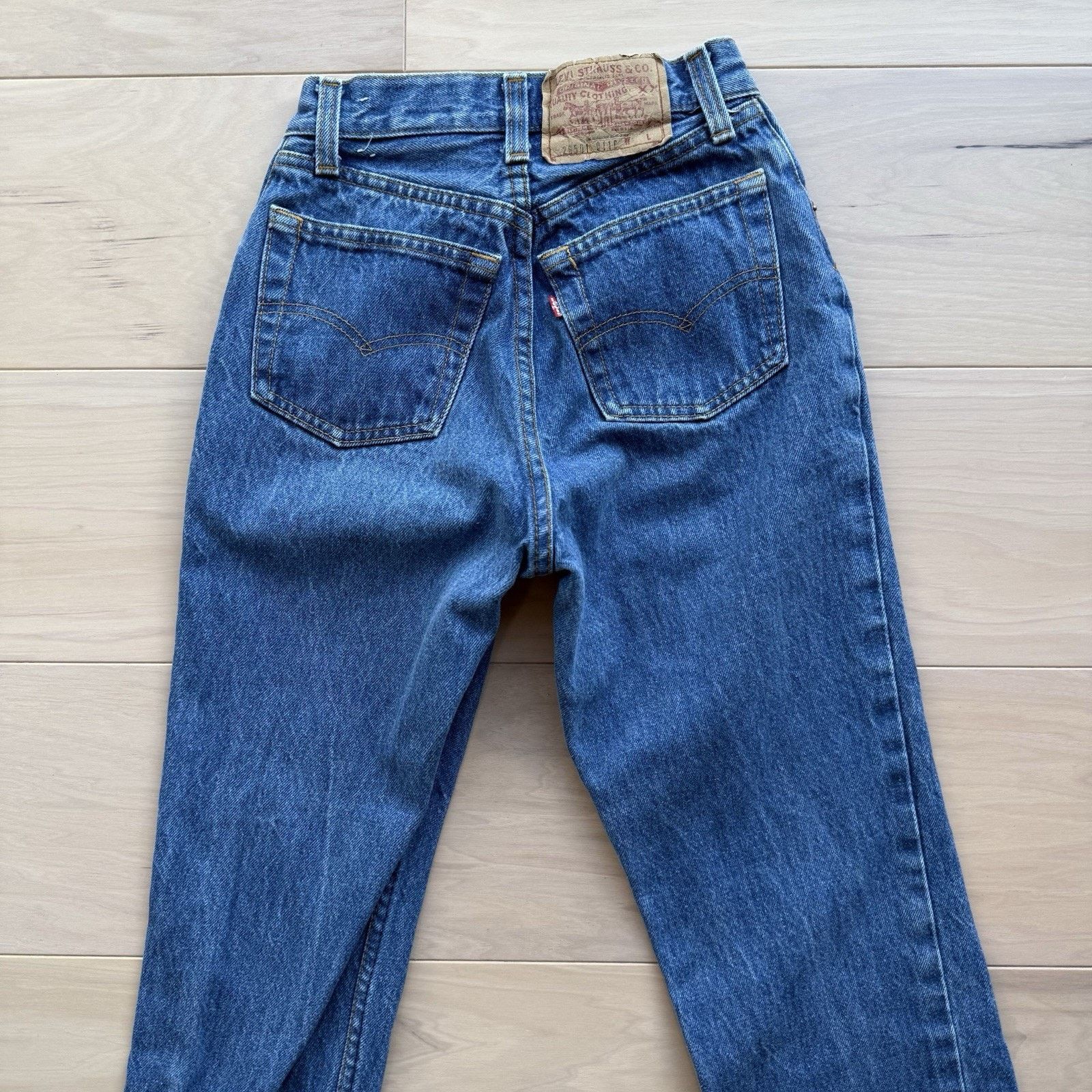Levi's Vintage Levis 501 Jeans 22 Blue Made In USA 80s Straight Leg Size 22" - 6 Thumbnail