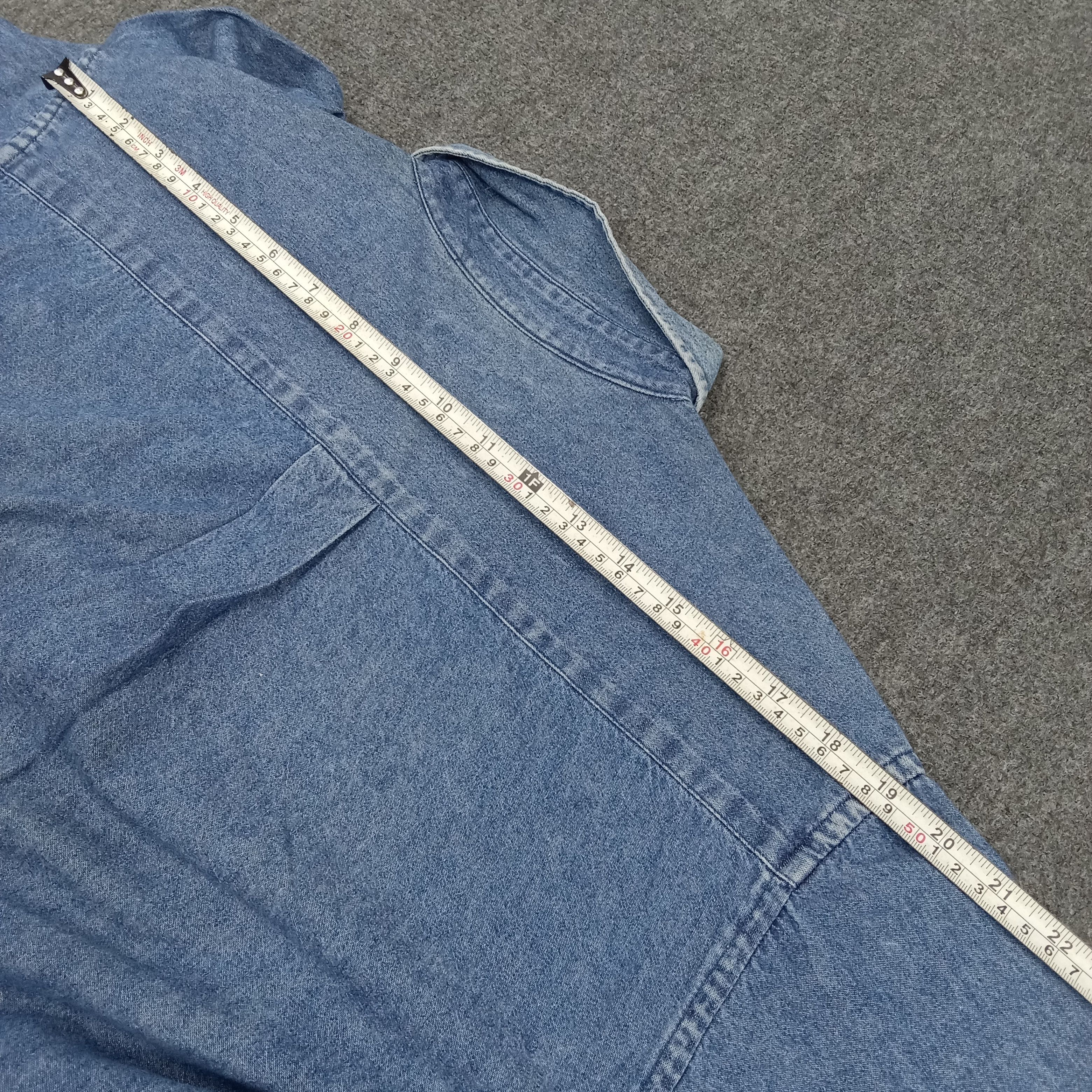 Burberry × Vintage Burberry London Nova Check Denim Shirt Size US L / EU 52-54 / 3 - 8 Thumbnail
