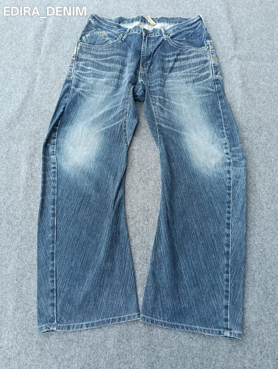 Edwin Edwin XV-FUNCTION Faded Blue Denim Jeans (Twist/Curve Leg)🔥 Size US 35 - 1 Thumbnail