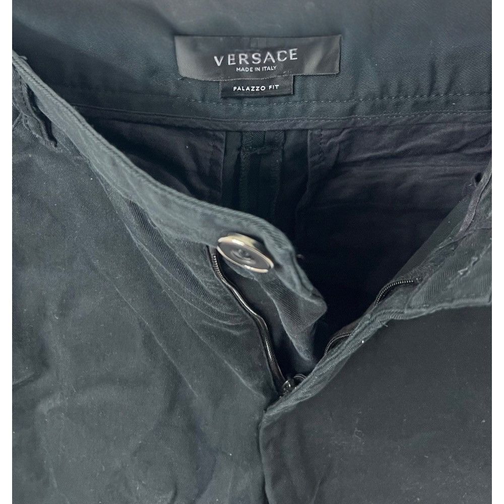 Versace Versace Palazzo Fit Black Short Size US 31 - 3 Thumbnail