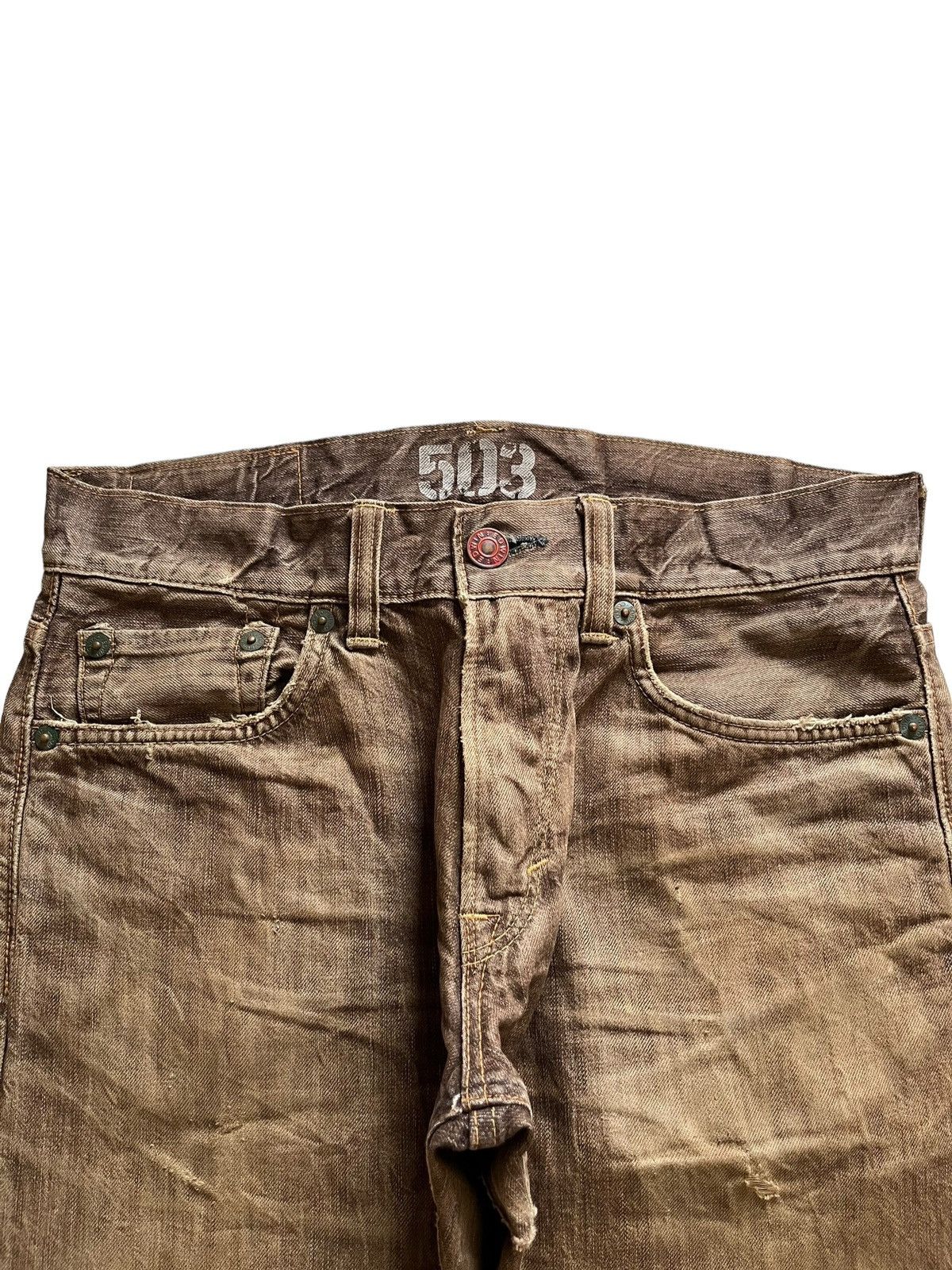 Edwin Vintage Japanese Edwin Rusty Wash Distressed Baggy Jeans Size US 35 - 4 Thumbnail