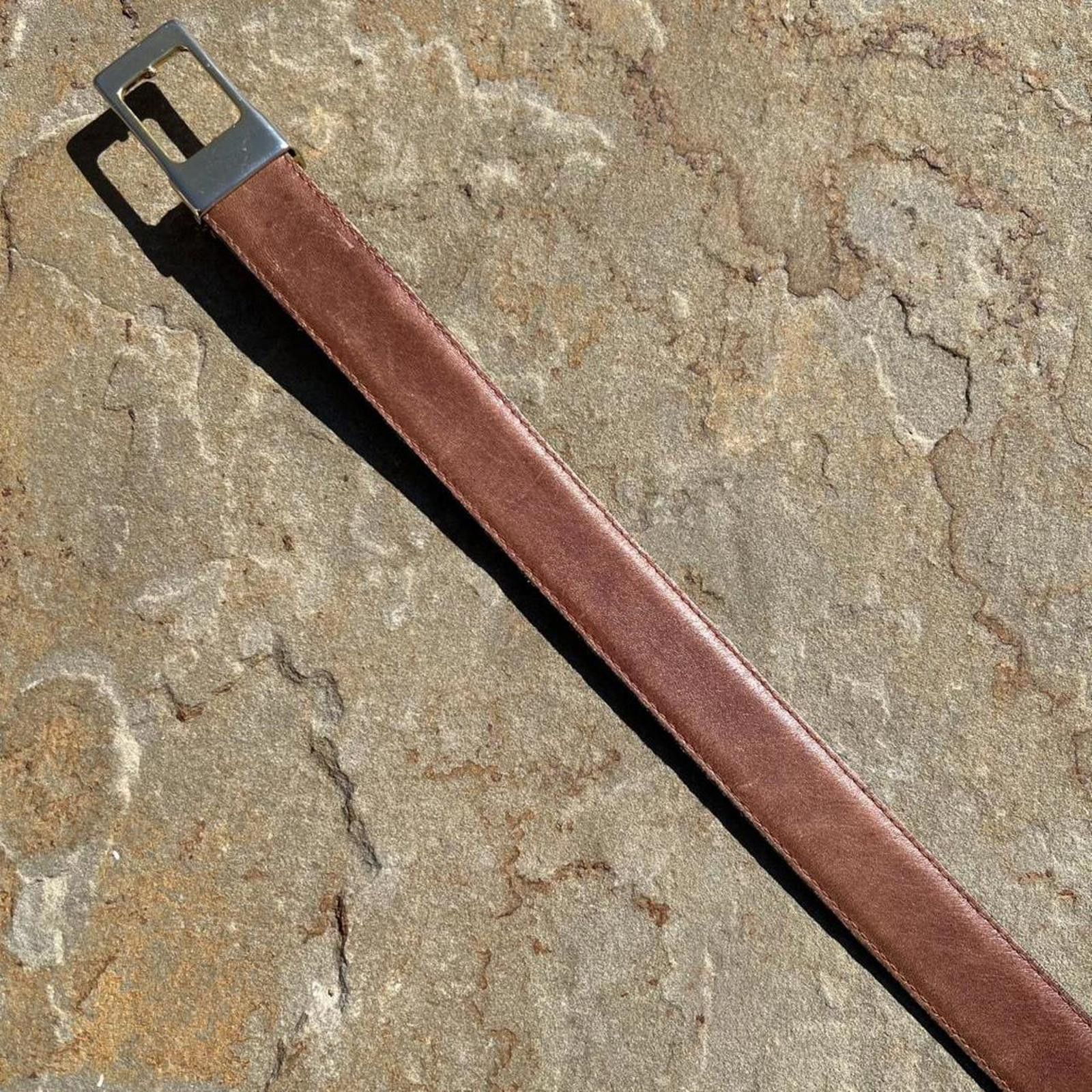 Other Vintage 80s Reversible Brown/Black Leather Belt Size ONE SIZE - 3 Thumbnail