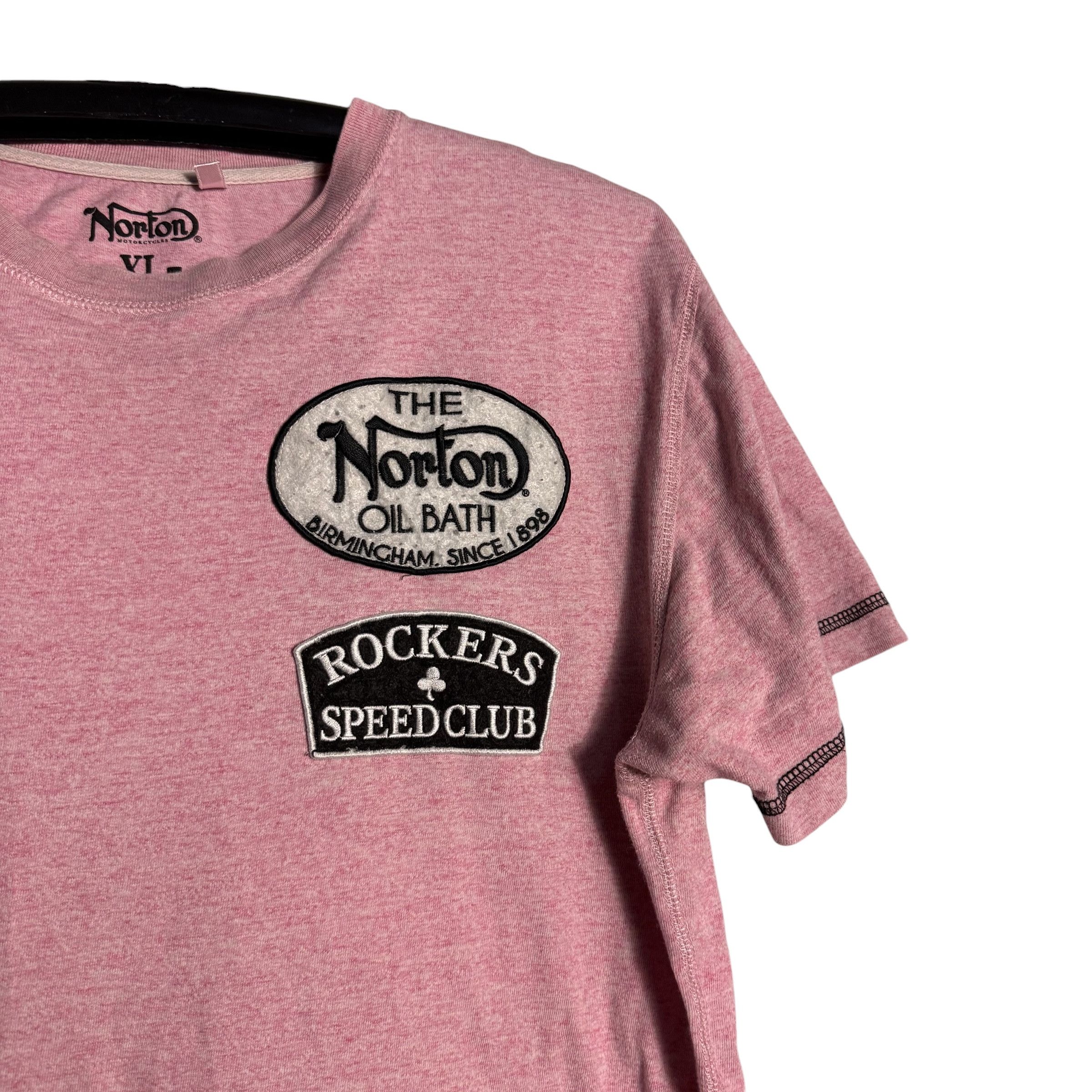 Norton 🔥RARE🔥Vintage Norton Motorcycle Spellout T-shirt Size US XL / EU 56 / 4 - 2 Thumbnail