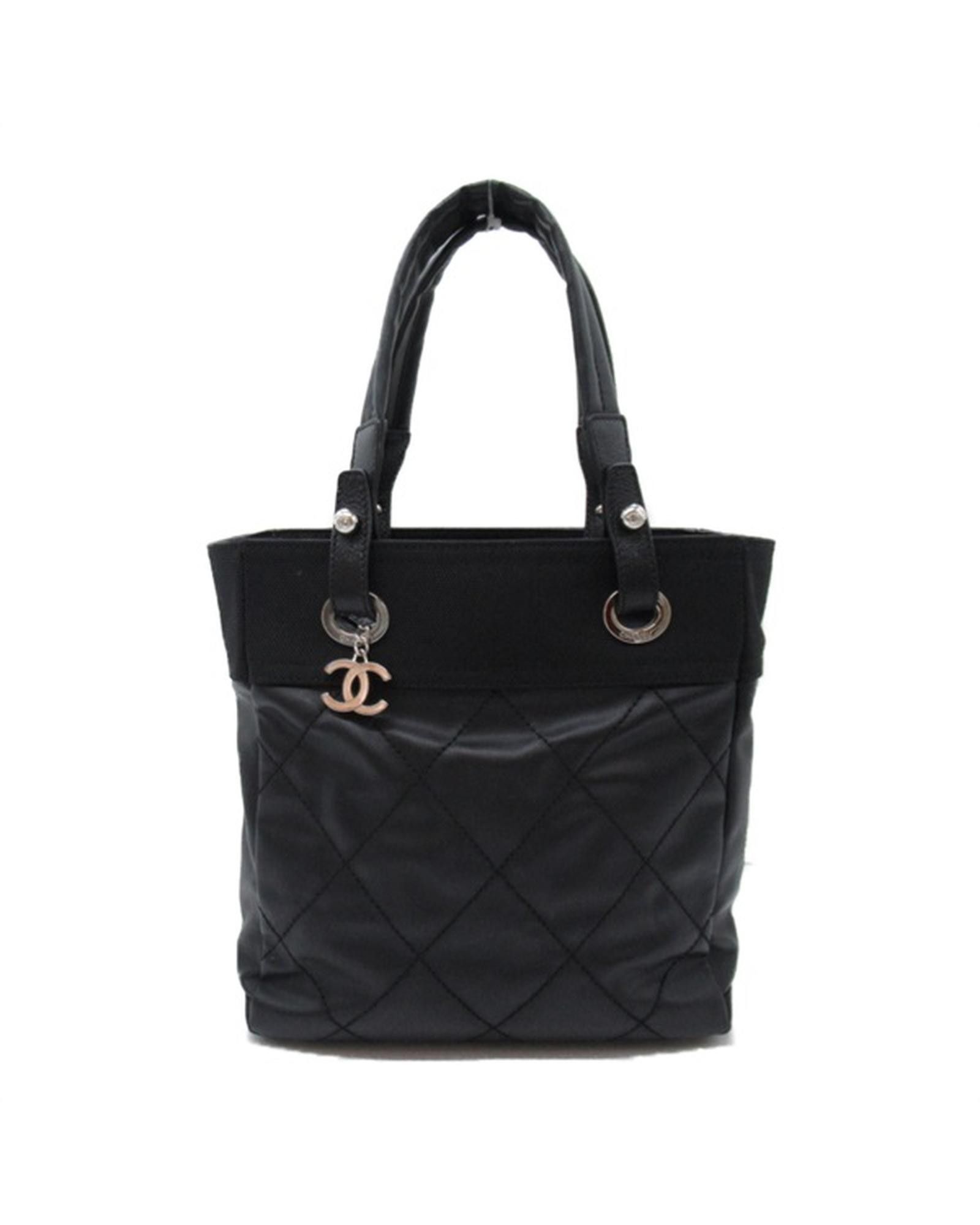 image of Chanel Black Biarritz Tote Bag In Excellent Condition, Women's