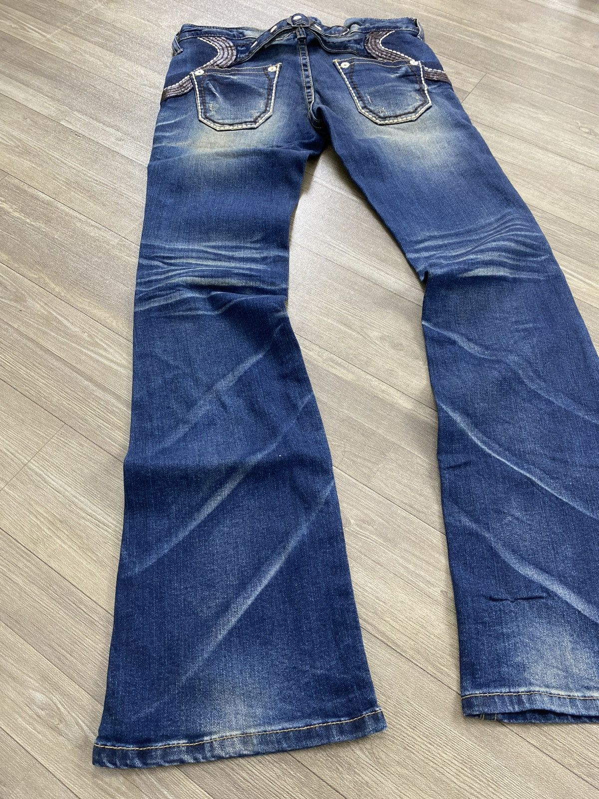 Le Grande Bleu (L.G.B.) 2000s Lolita Distressed Lgb Ifsixwasnine Style Flared Jeans Size US 30 / EU 46 - 17 Thumbnail