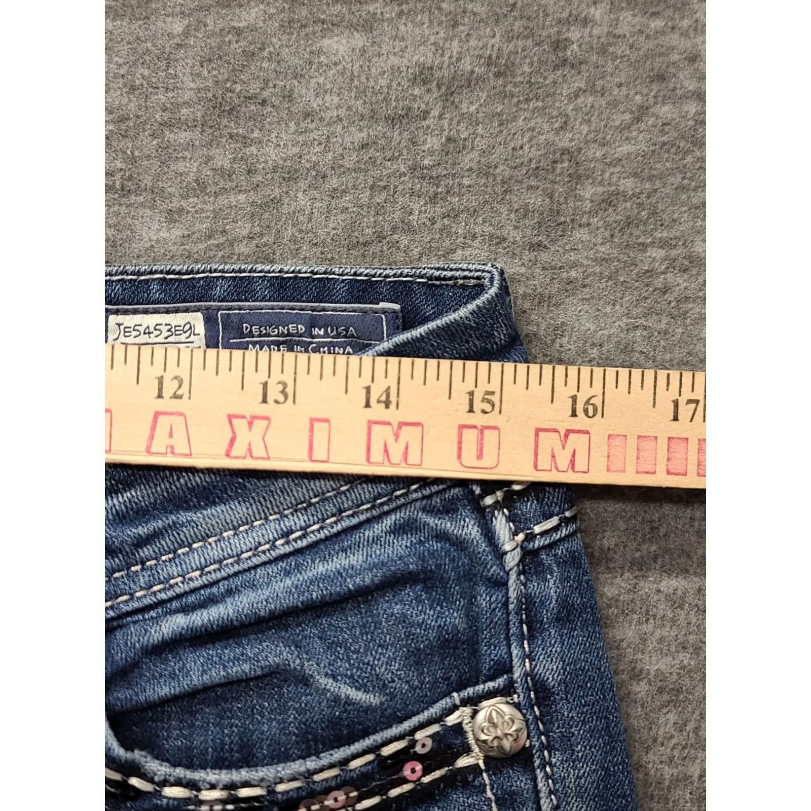Miss Me Miss Me Jeans Womens 28x29 Regular Fit Bootcut Mid Rise Distressed Stretch Blue 28x29 Denim 5-Pocket Miss Me Western Y2K Womens Jeans Size 28" / US 6 / IT 42 - 4 Thumbnail