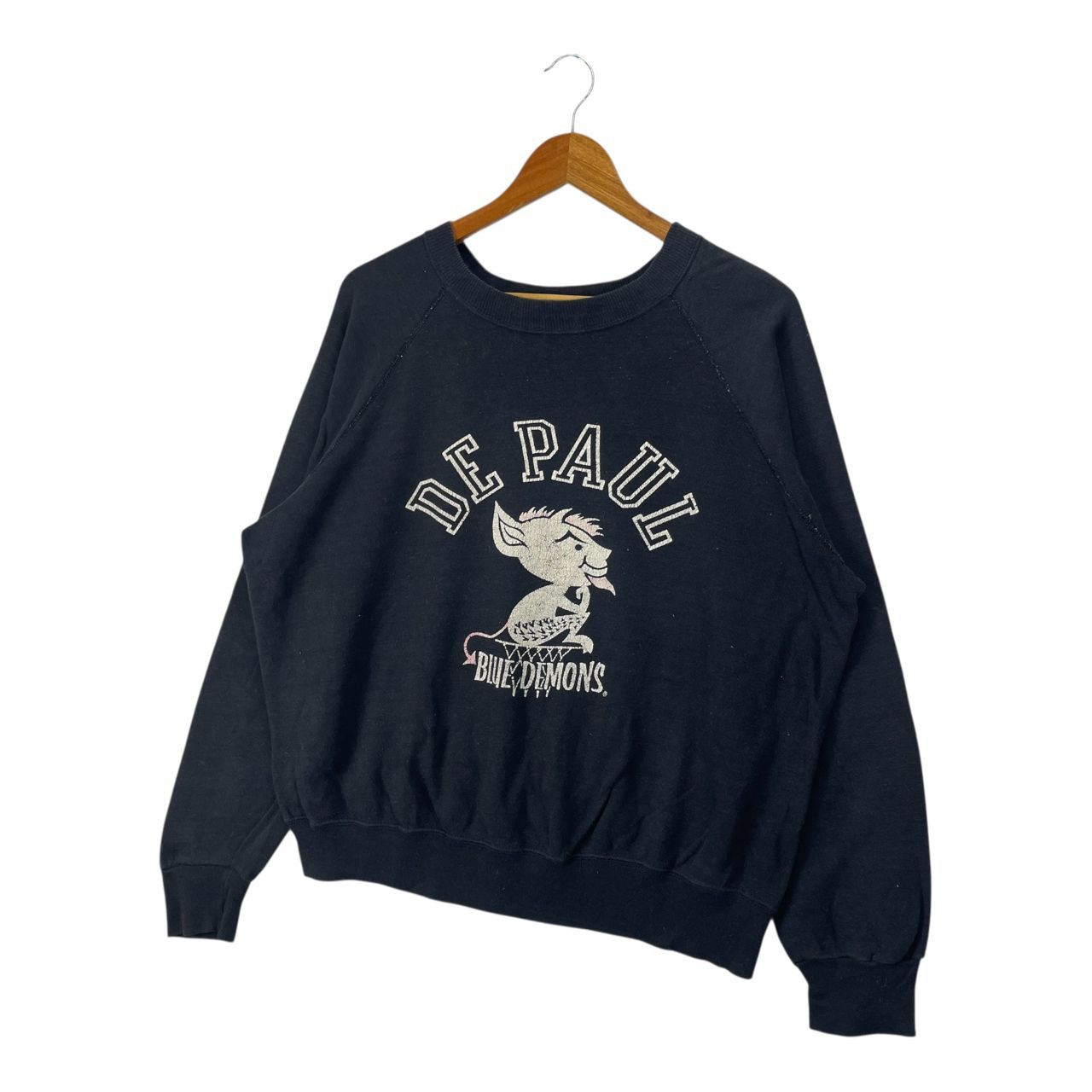 Vintage Vintage De Paul Blue Demons University Pullover Sweatshirt Size US L / EU 52-54 / 3 - 2 Thumbnail