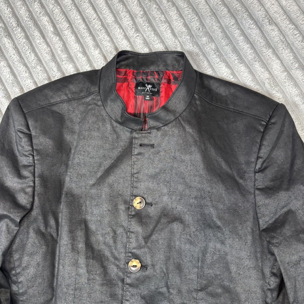 Marc Ecko Marc Eko Cut & Sew Medium Sheen Band Collar Blazer Jacket Size 38R - 16 Thumbnail