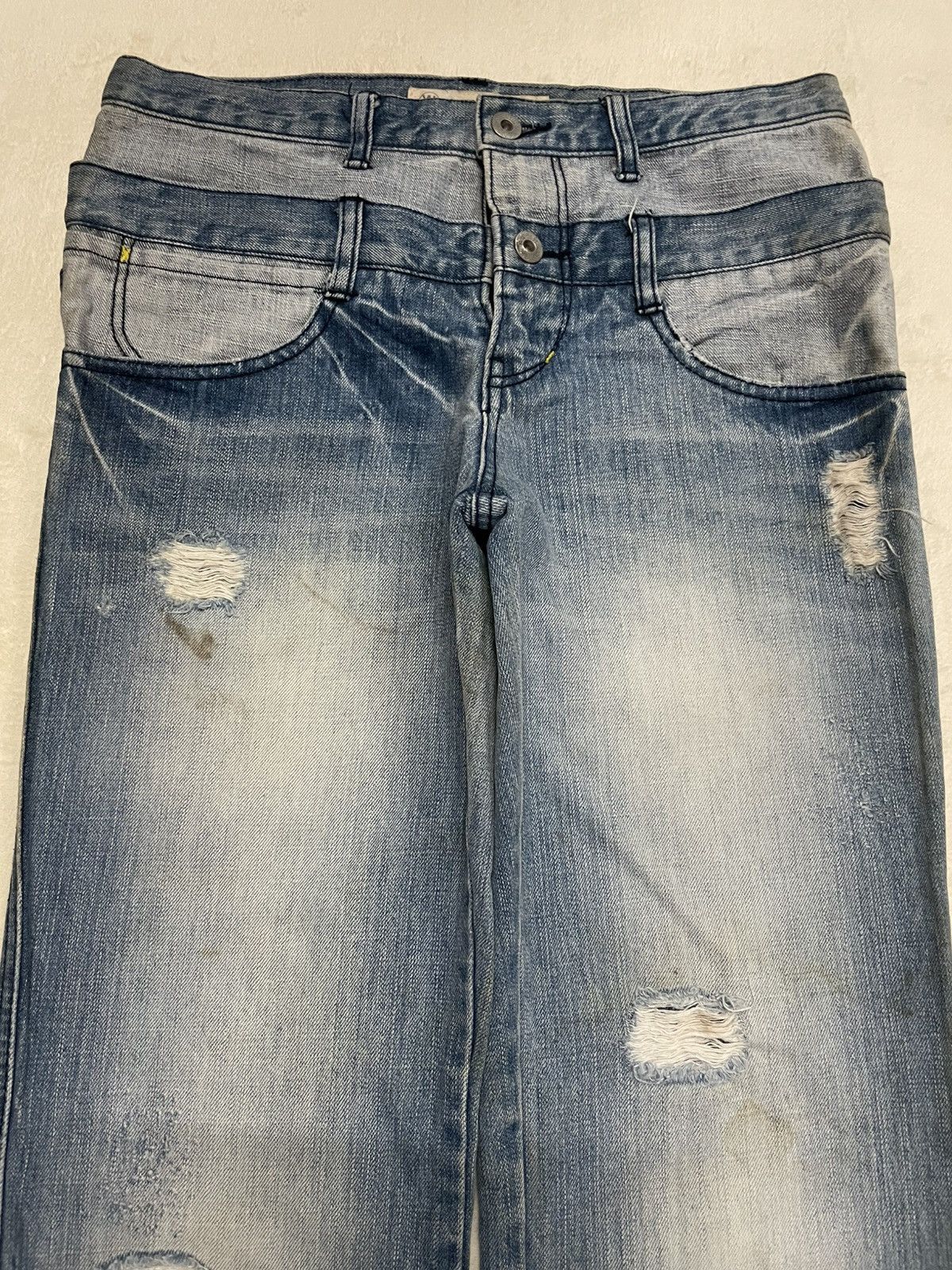 Japanese Brand Vintage WG Japanese Brand Double Waist Denim Jeans Size US 30 / EU 46 - 2 Thumbnail