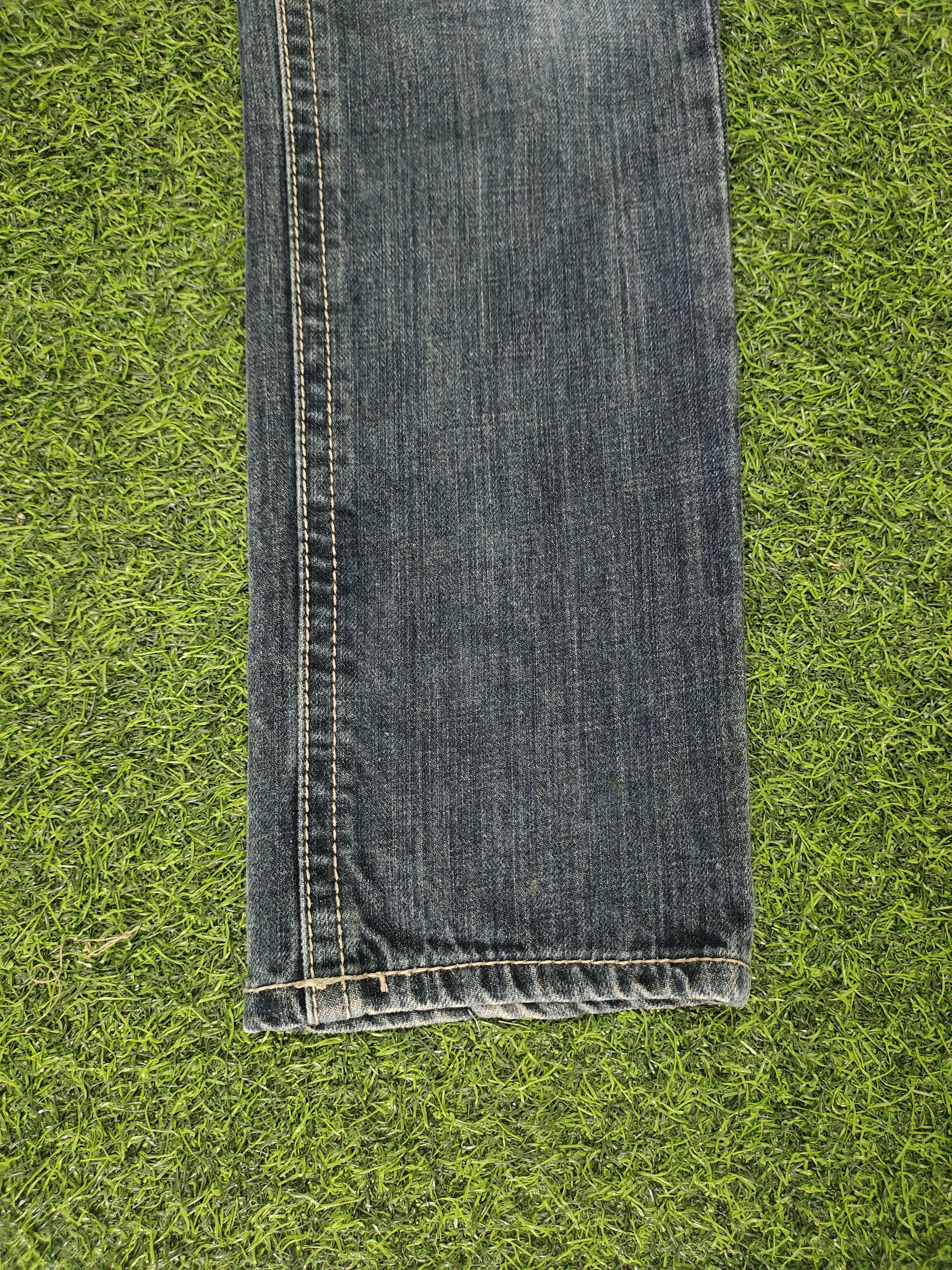 Japanese Brand Vintage Trimm Japan Leather Trim Clawmark Distress Jeans Size US 31 - 6 Thumbnail
