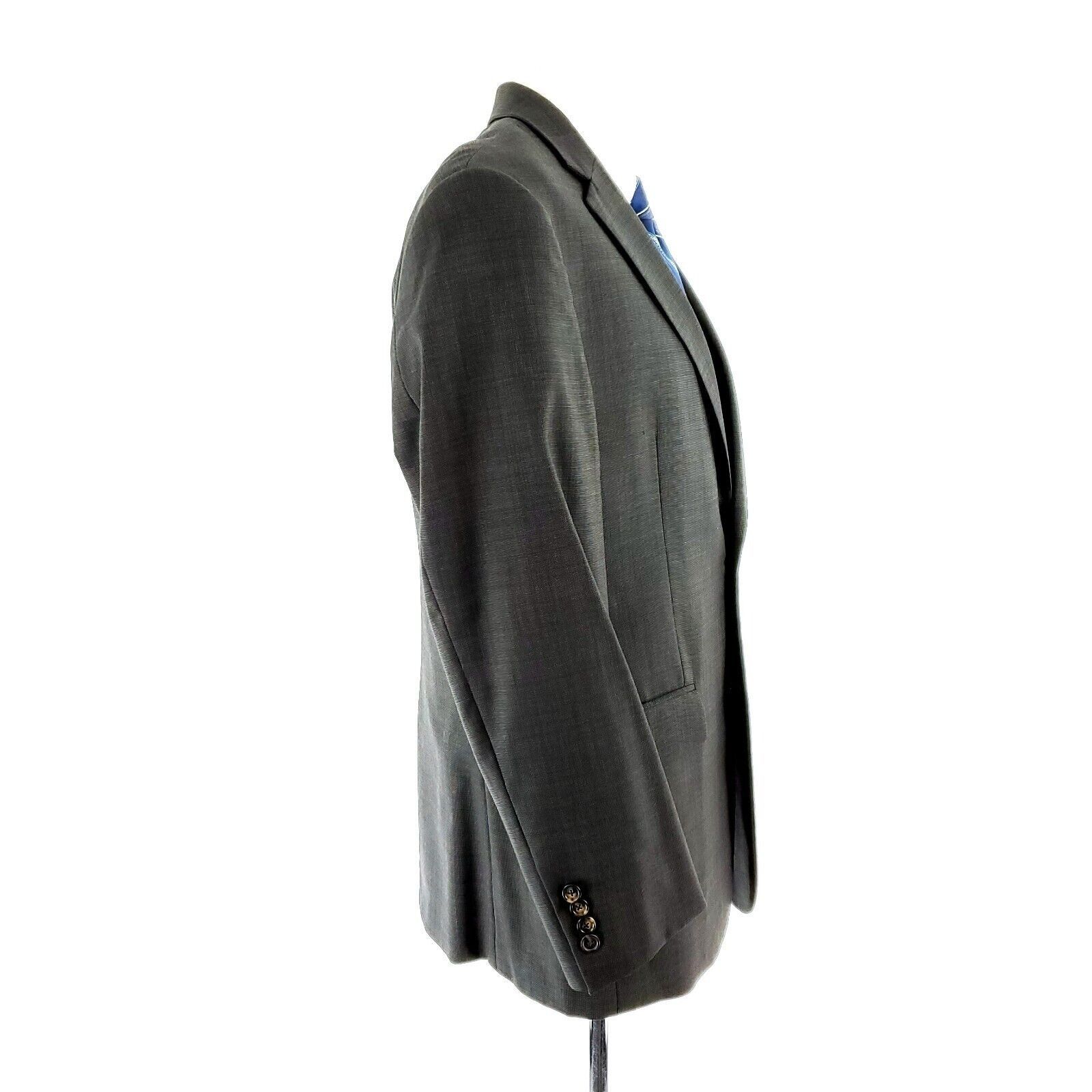 Jos. A. Bank Jos A Bank Wool 2 Button Blazer 40R Gren Beige Birdseye Size 40R - 6 Thumbnail