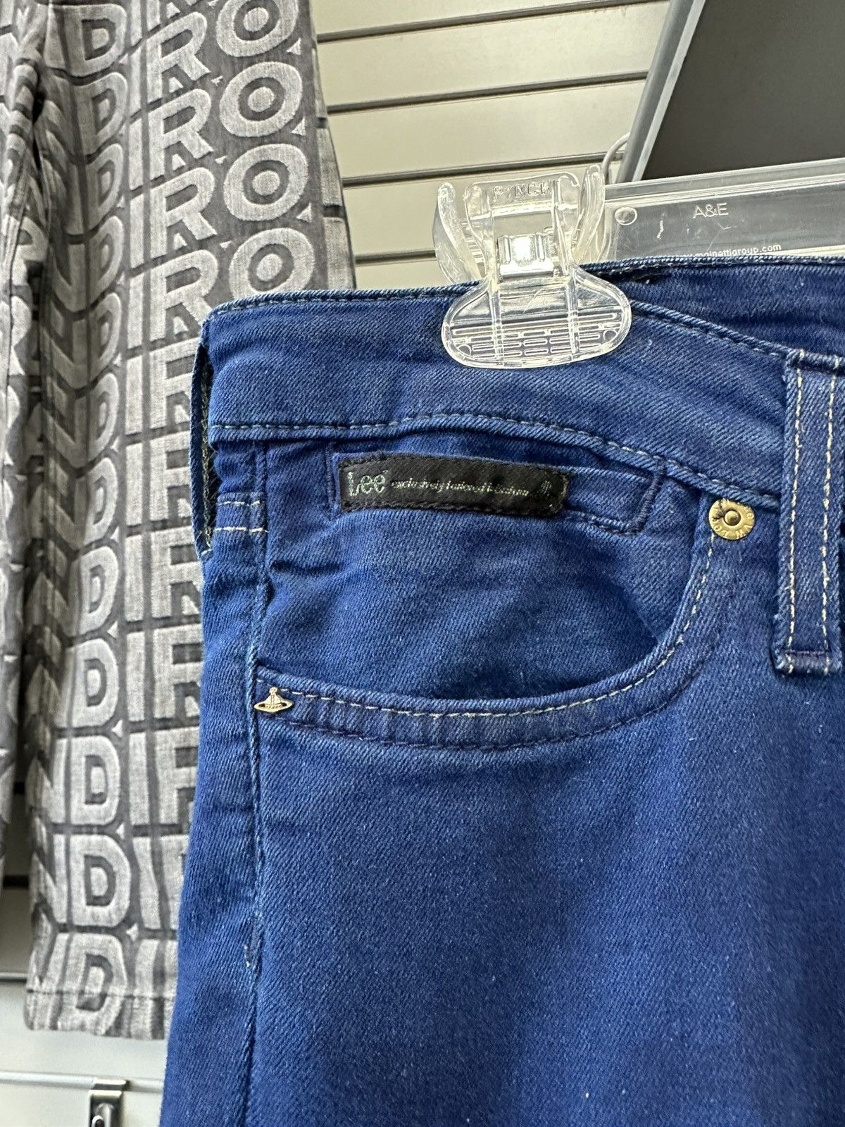 Lee × Vivienne Westwood VIVIENNE WESTWOOD LEE RHINESTONE ORB DENIM MONROE JEANS Size 30" / US 8 / IT 44 - 4 Thumbnail