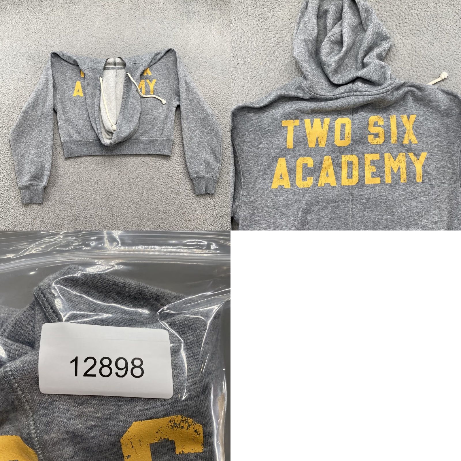 Vintage Arizona Jean Full Zip Women’s Cropped 26 Academy Double Sided Hoodie M Gray Cotton Polyester Blended Fabric Activewear Casual Ladies Hoodie Size M / US 6-8 / IT 42-44 - 8 Thumbnail