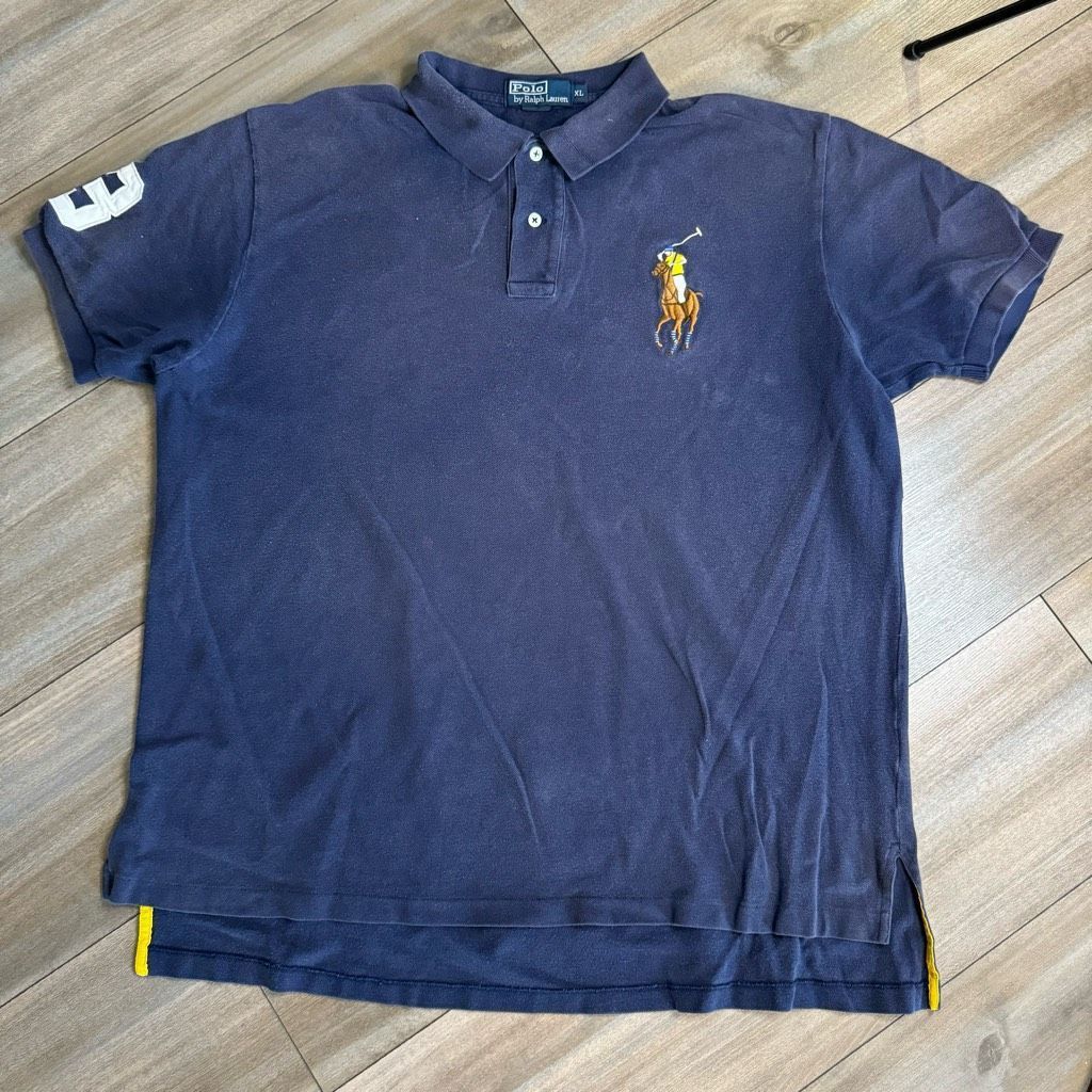 Polo Ralph Lauren Polo Ralph Lauren Big Pony Polo Navy Blue Men XL Bin O-46 Size US XL / EU 56 / 4 - 1 Thumbnail