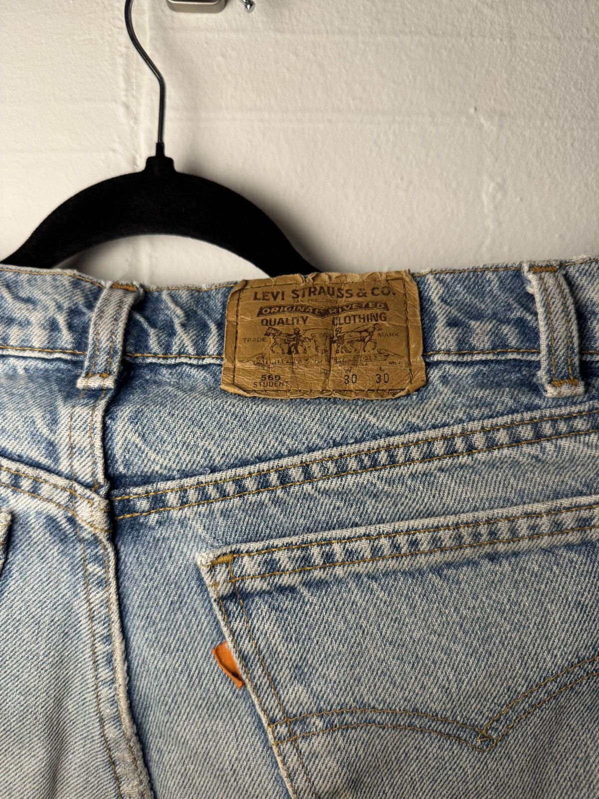 Levi's × Vintage Distressed Levi orange tab denim shorts Size 30" / US 8 / IT 44 - 3 Thumbnail