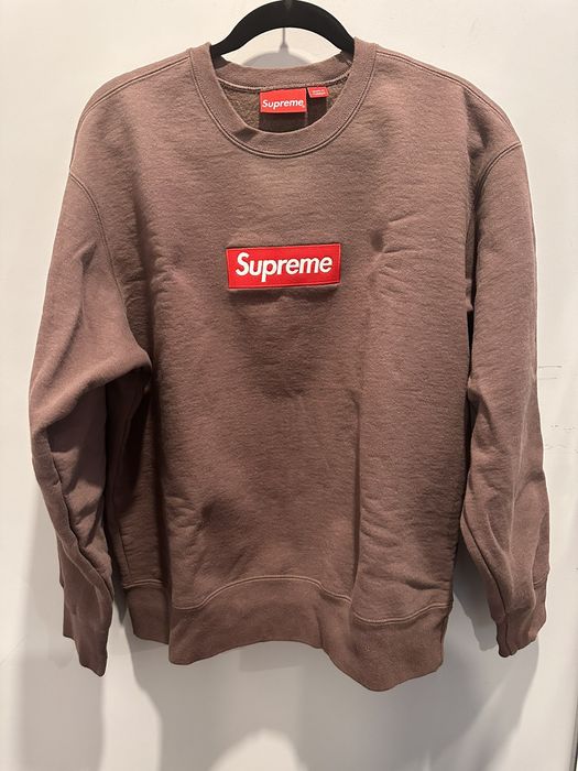 Supreme Supreme Box Logo Crewneck Brown | Grailed