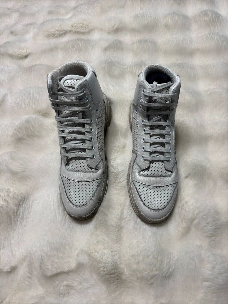 Saint Laurent Paris Saint Laurent Paris Old high-top shoes made of pure white Size US 7 / EU 40 - 2 Thumbnail