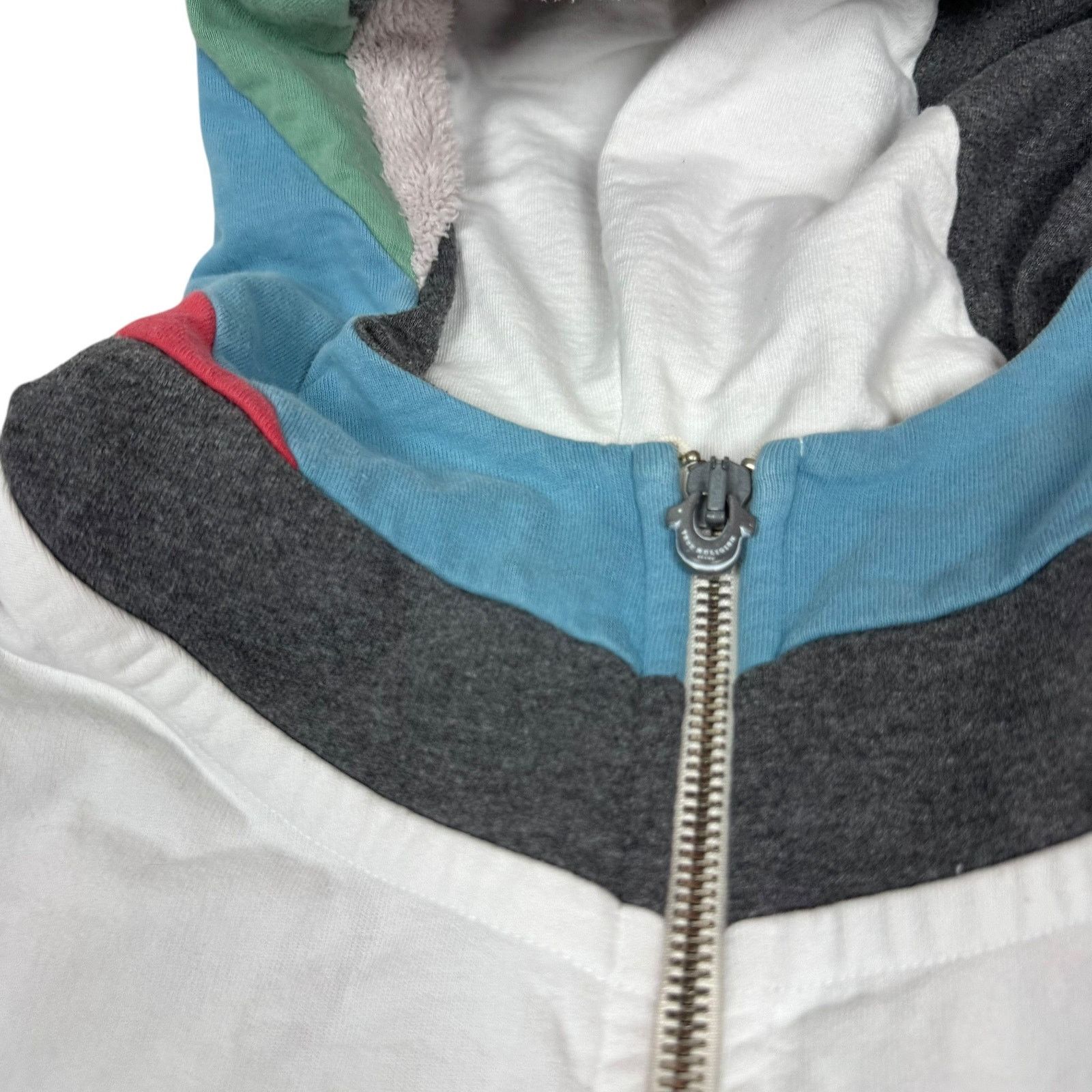 True Religion × Vintage True Religion Women's White Cotton Full Zip Hoodie Medium Size M / US 6-8 / IT 42-44 - 3 Thumbnail