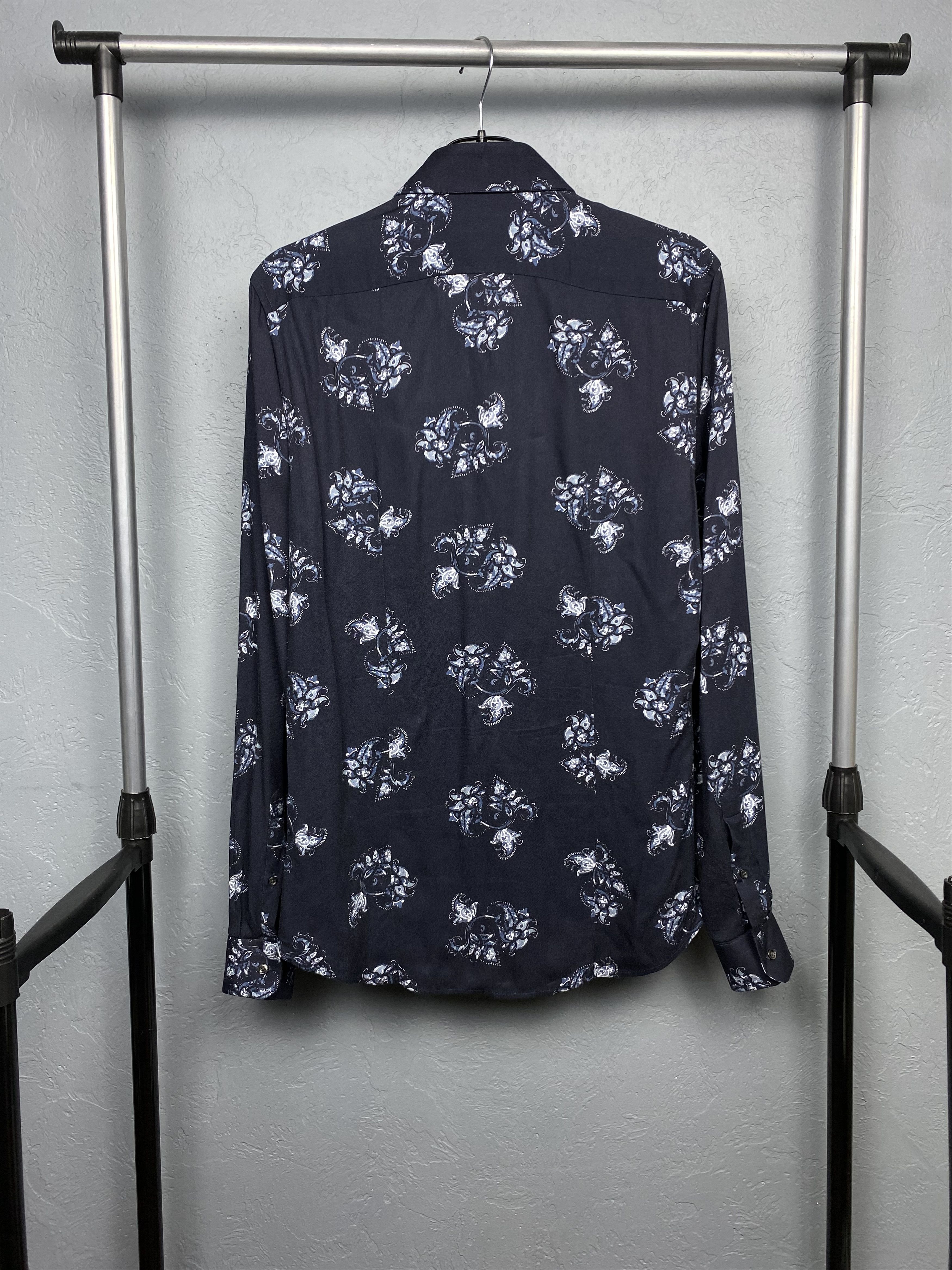 Reiss Reiss Mens Long Sleeve Floral Print Shirt Slim Fit Size US S / EU 44-46 / 1 - 6 Thumbnail