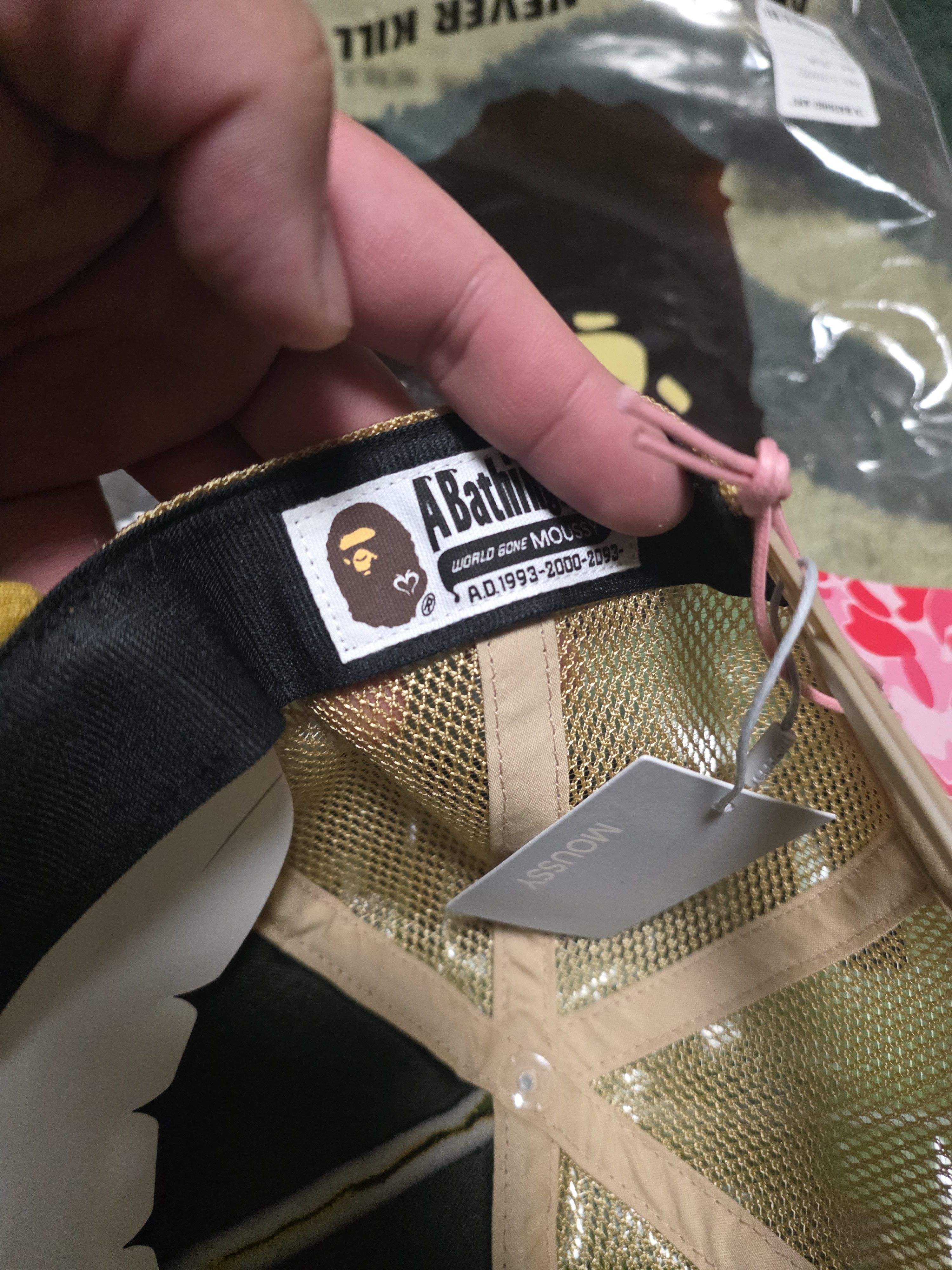 Bape BAPE x Moussy 1st Camo Yellow Mesh Cap / Ball Cap Size ONE SIZE - 7 Thumbnail