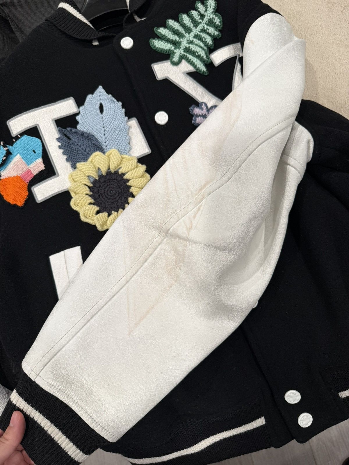 Louis Vuitton Louis Vuitton Crochet Flower Varsity Jacket Size US L / EU 52-54 / 3 - 9 Thumbnail