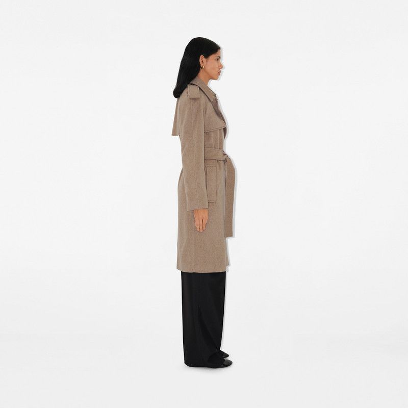 Burberry o1w1db10326 Cashmere Wrap Coat in Brown Size S / US 4 / IT 40 - 3 Thumbnail
