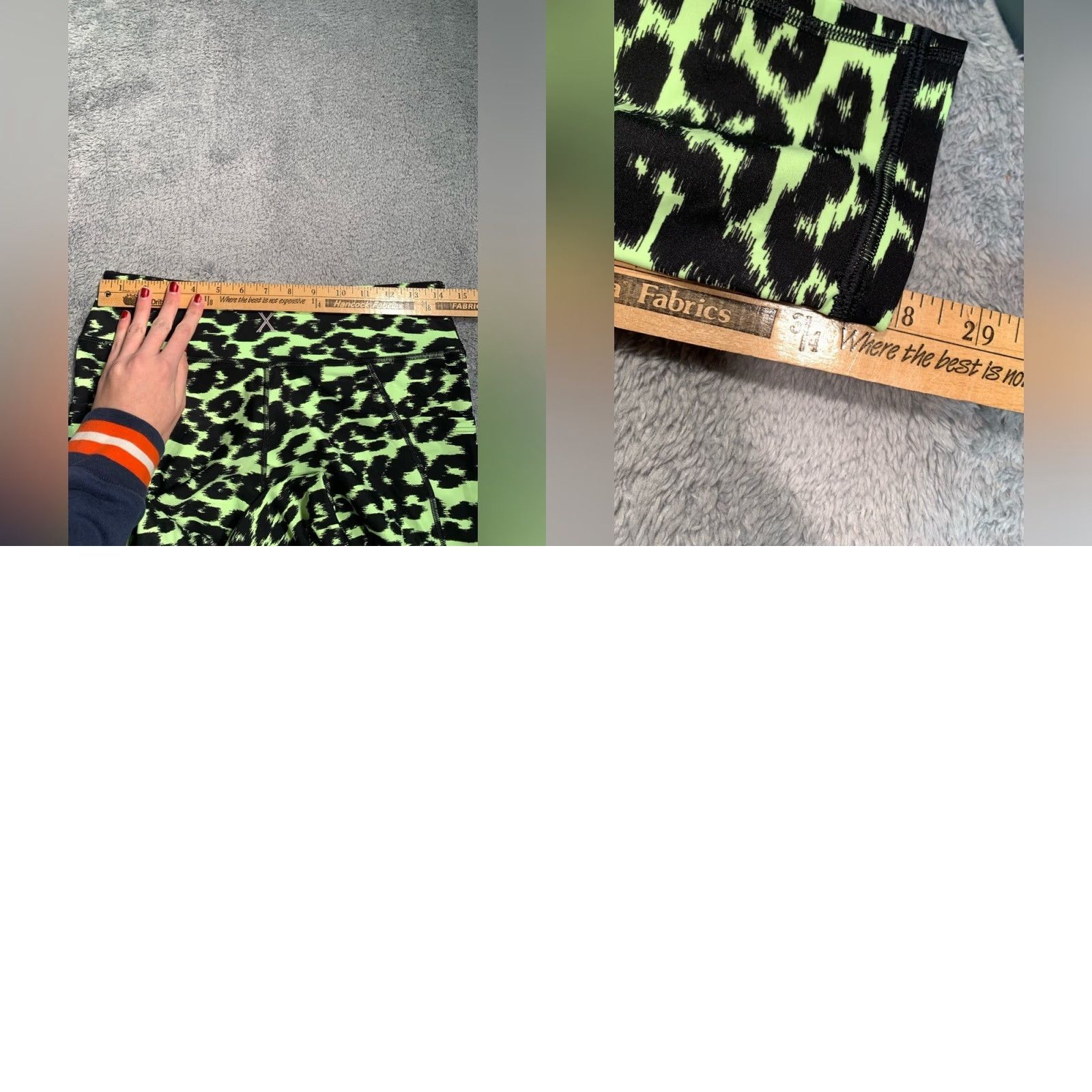 Vintage Savage x fenty sport Leopard Print Leggings in Neon Green and Black Size 34" / US 12 / IT 48 - 8 Thumbnail