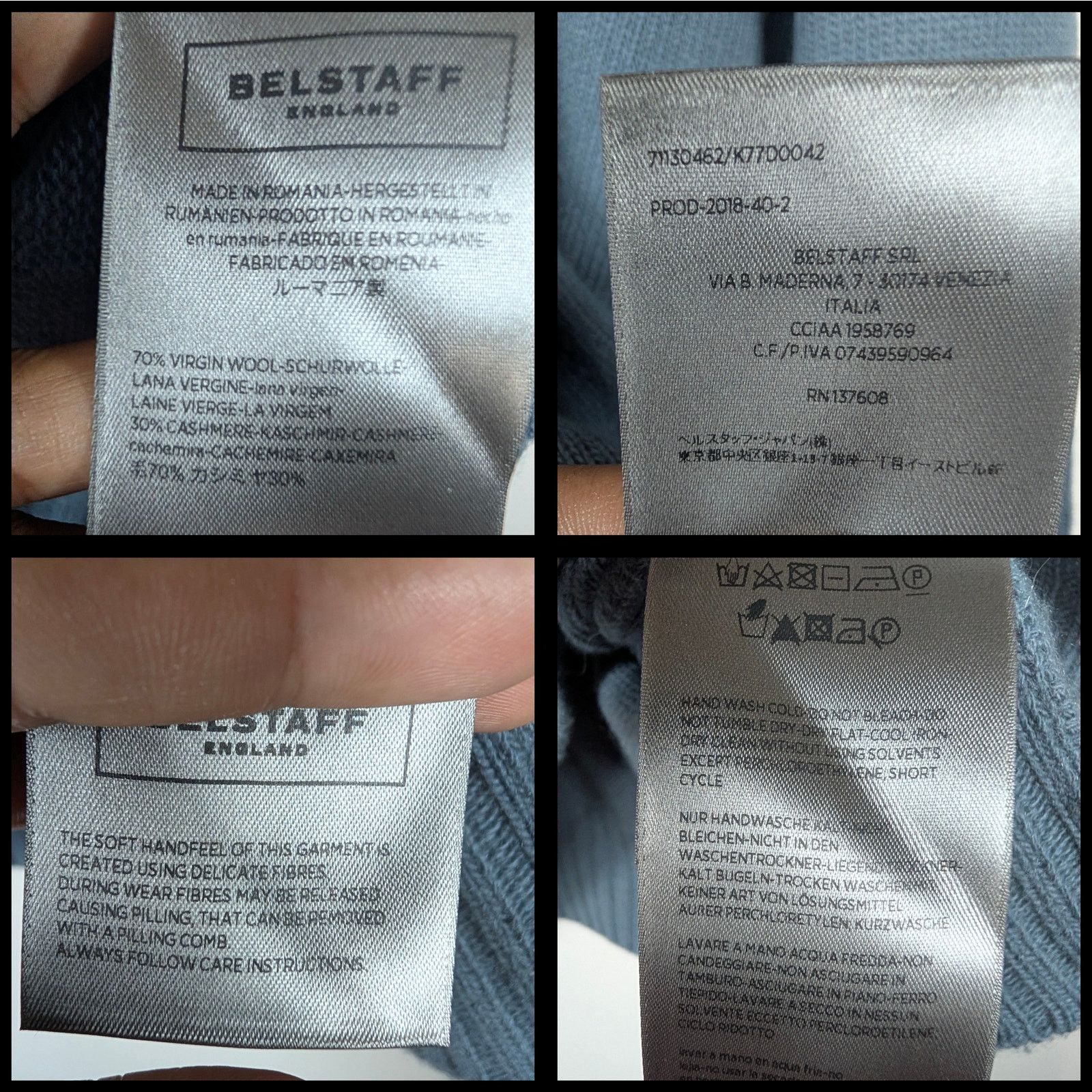 Belstaff Belstaff Blue Knit Crewneck Sweater Men’s Size XXL USED Size US XXL / EU 58 / 5 - 5 Thumbnail