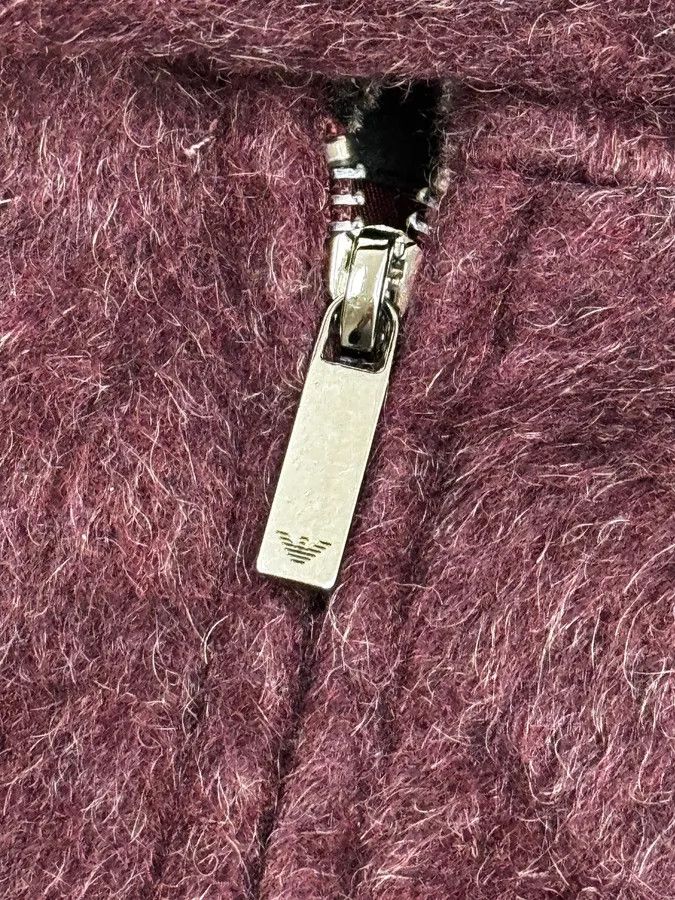 Emporio Armani AW2014 Emporio Armani Burgundy Eco Fur Hooded Jacket Size US M / EU 48-50 / 2 - 10 Thumbnail