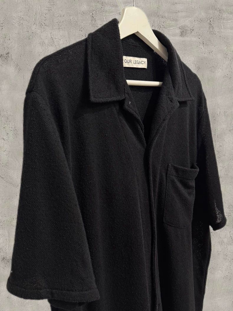 Our Legacy Our Legacy size46 Black towel fabric short-sleeved shirt Size US S / EU 44-46 / 1 - 5 Thumbnail