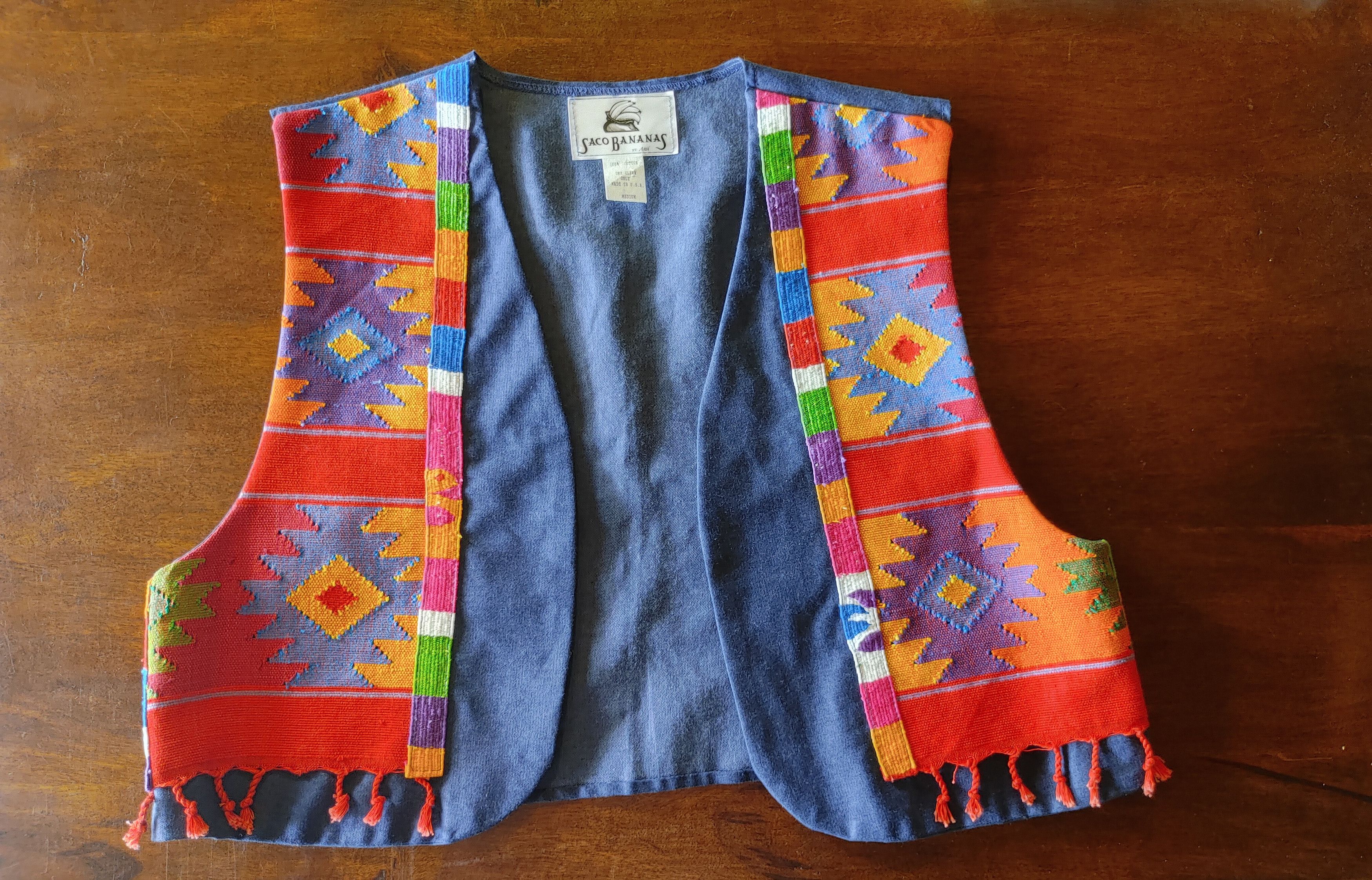 Aria × Vintage Saco Bananas by Aria Handmade Vest Size M / US 6-8 / IT 42-44 - 1 Thumbnail