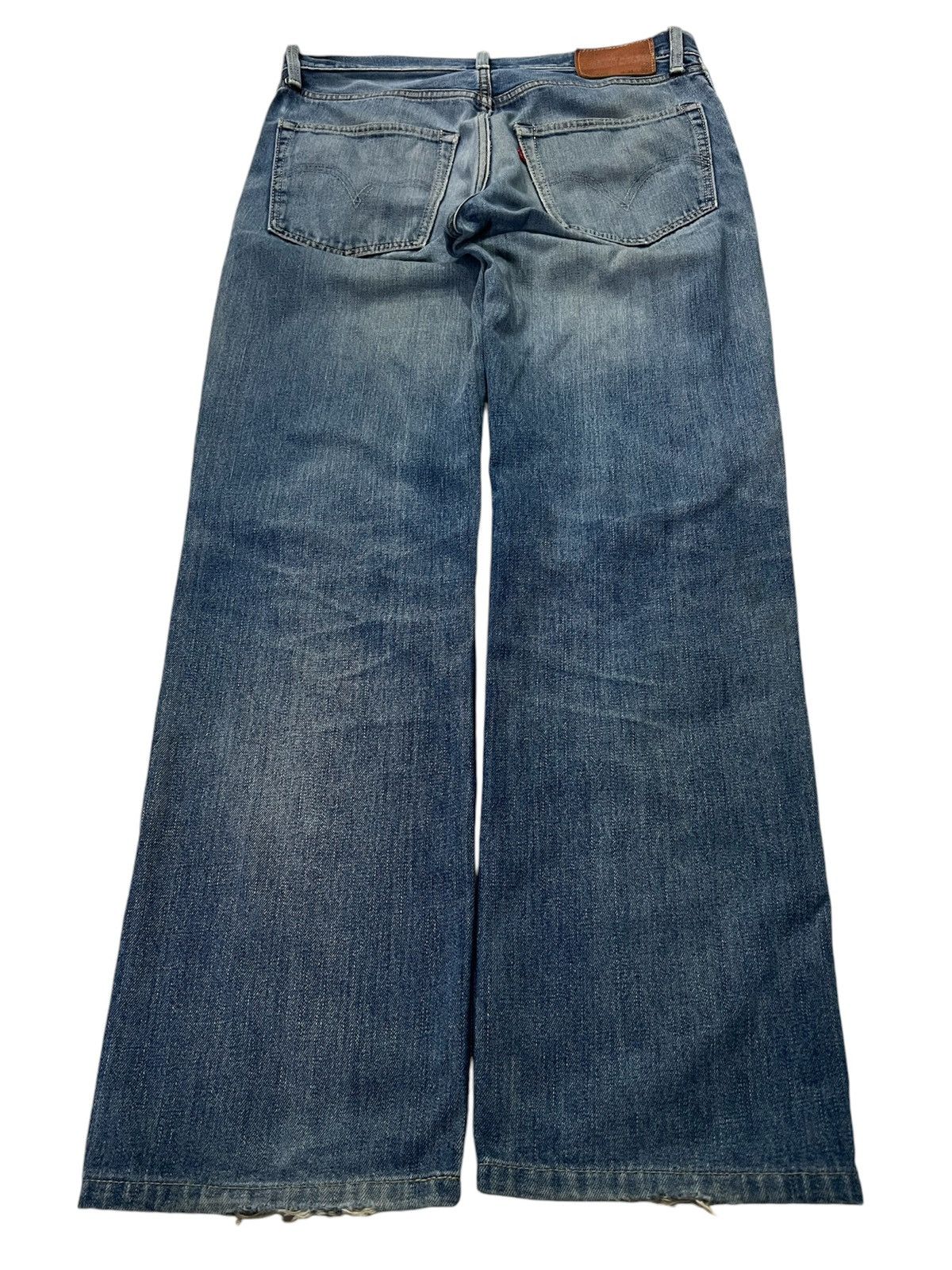 Levi's Vintage Levis 502 Faded Blue Distress Jeans Size US 31 - 2 Thumbnail
