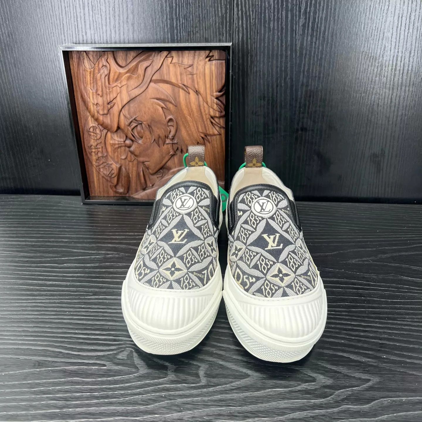 Louis Vuitton LV Playtime Slip-On Black/White 38 Mint With Box Size US 7.5 / IT 37.5 - 4 Thumbnail