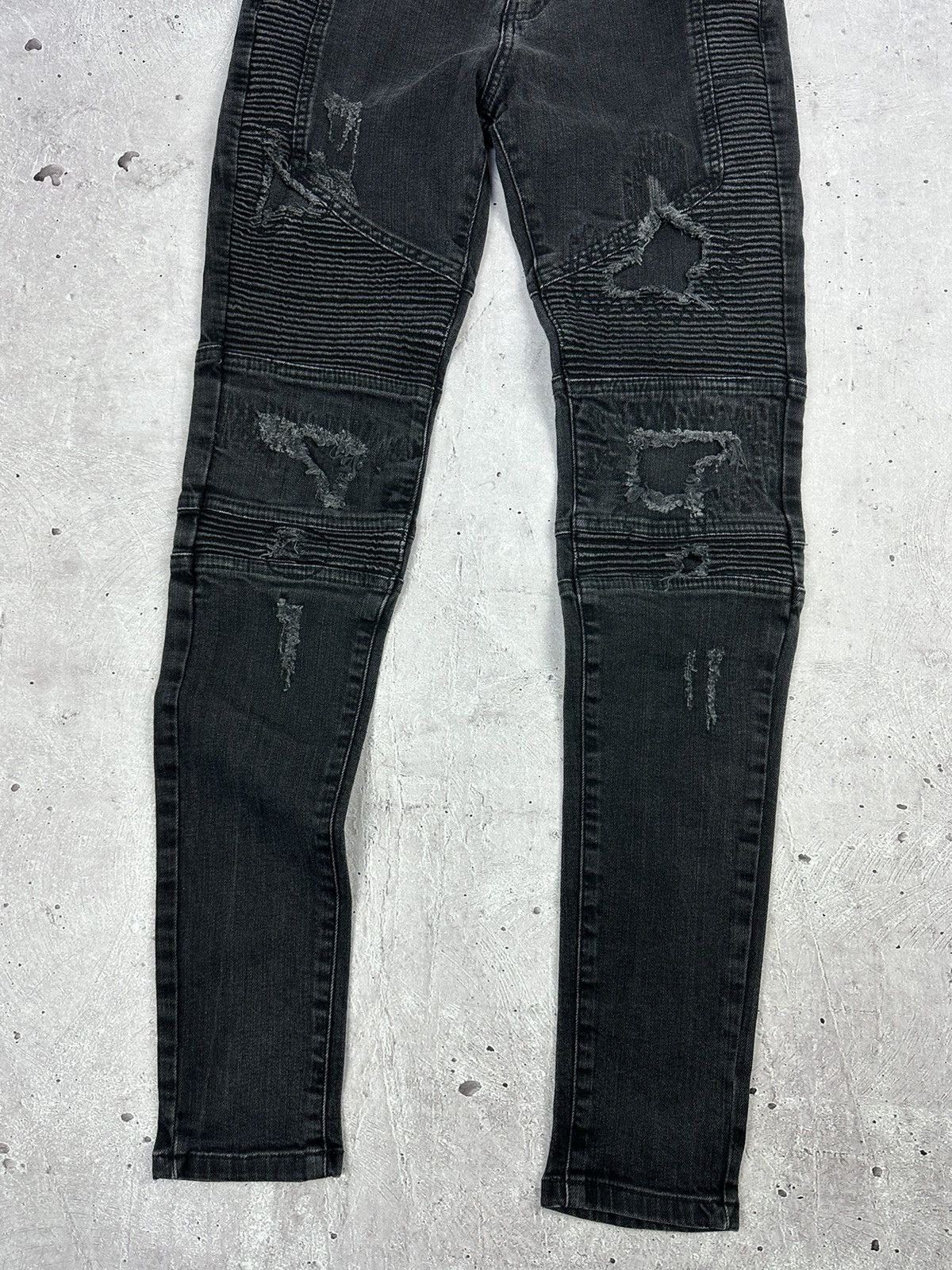 Represent Clo. Represent Biker Repairer Vintage Black Men’s Denim Pants Size US 28 / EU 44 - 2 Thumbnail