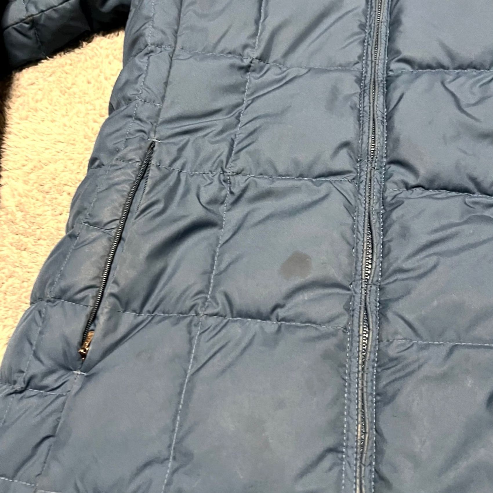 Patagonia Patagonia Jacket Womens XS Down With It Parka Puffer Coat Hooded Long Blue Stains Womens XS Jacket Size XS / US 0-2 / IT 36-38 - 4 Thumbnail