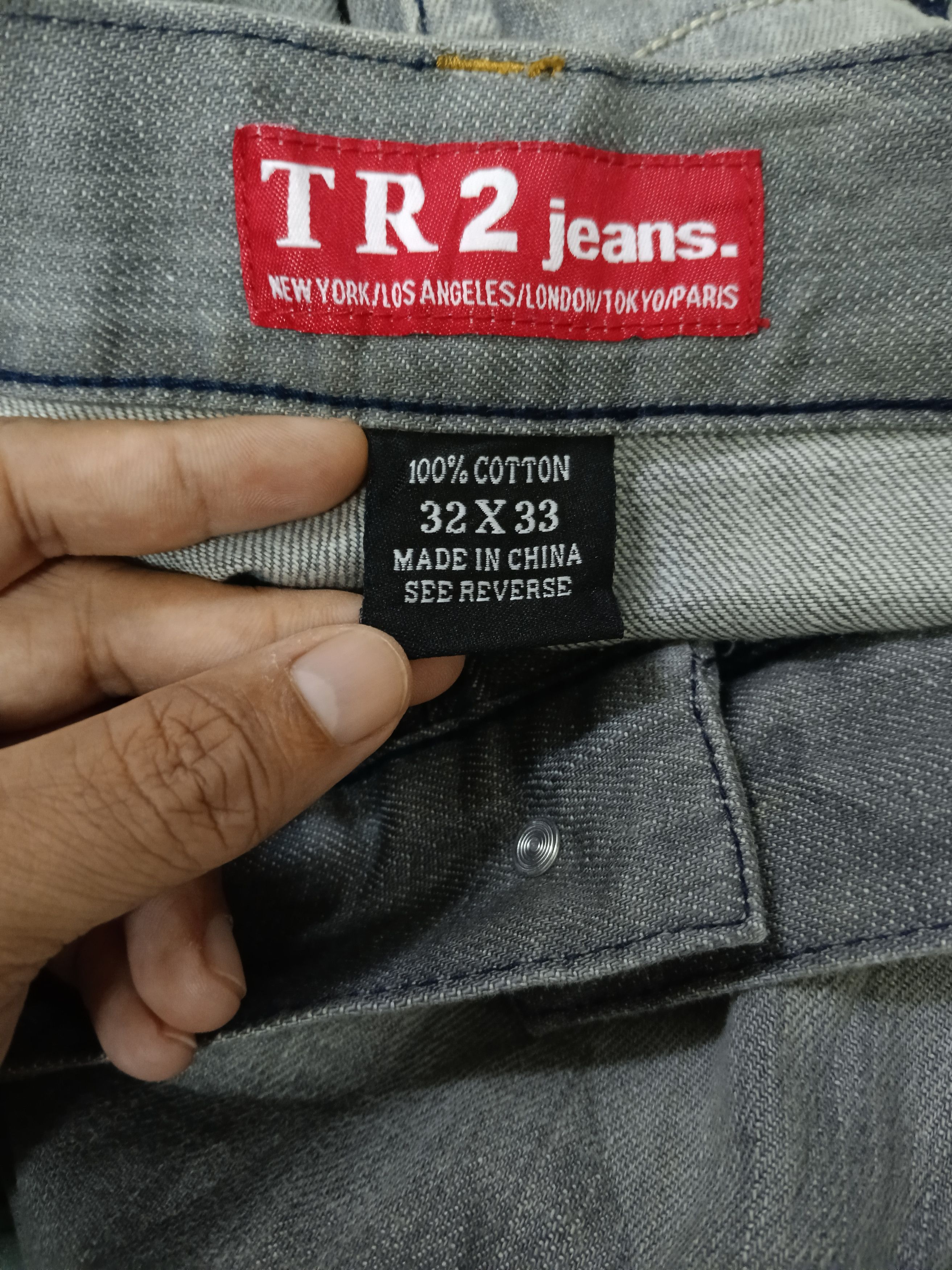 Japanese Brand SiCK WASHED GREY T R 2 LOOSE DENIM PANTS Size US 32 / EU 48 - 6 Thumbnail