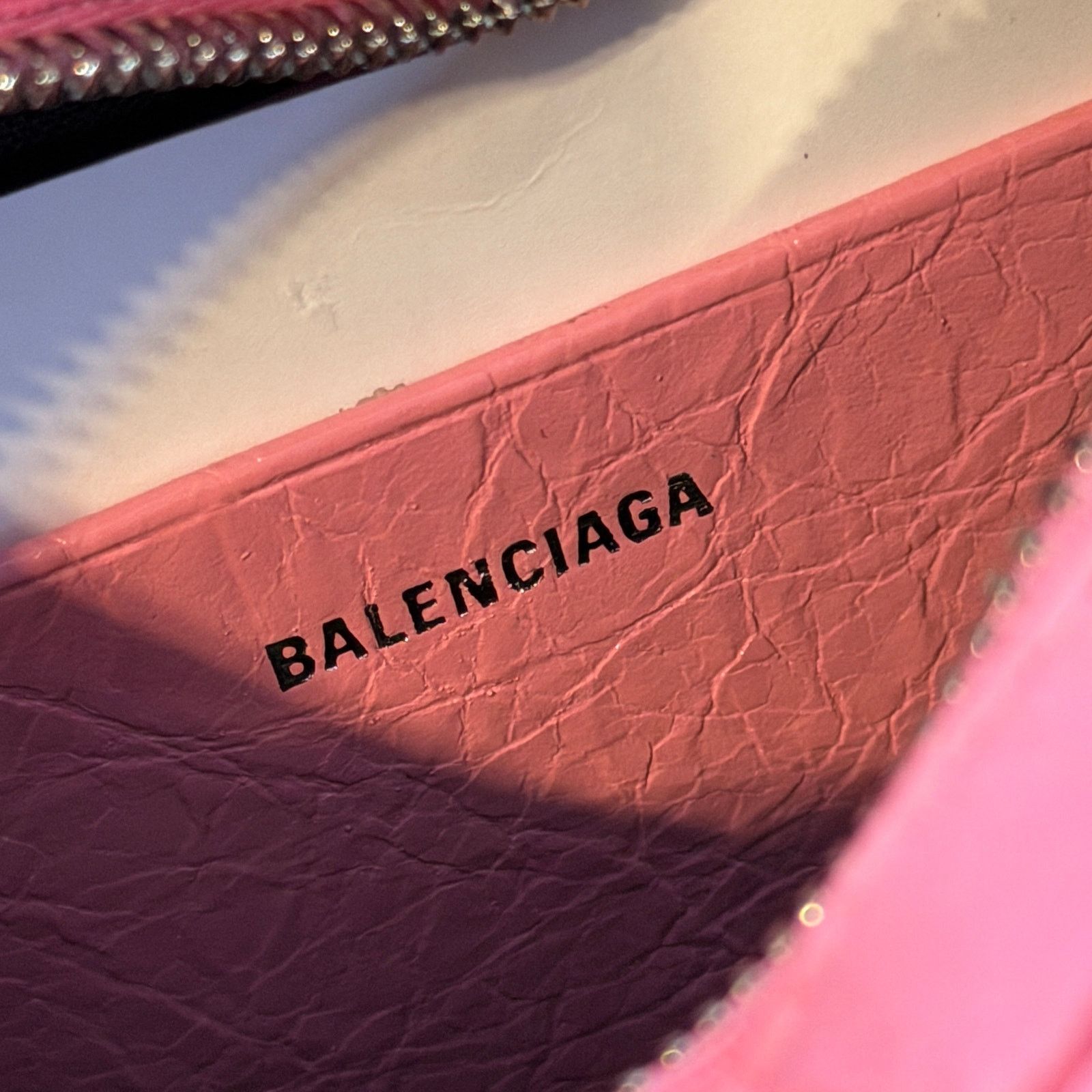 Balenciaga Le Cagole Heart Mini Studded Purse