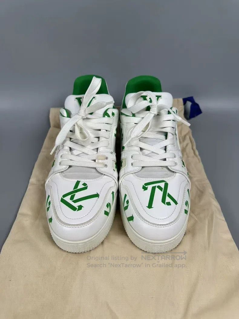 Louis Vuitton Louis Vuitton Black, white and green printed casual shoes Size US 7 / EU 40 - 2 Thumbnail